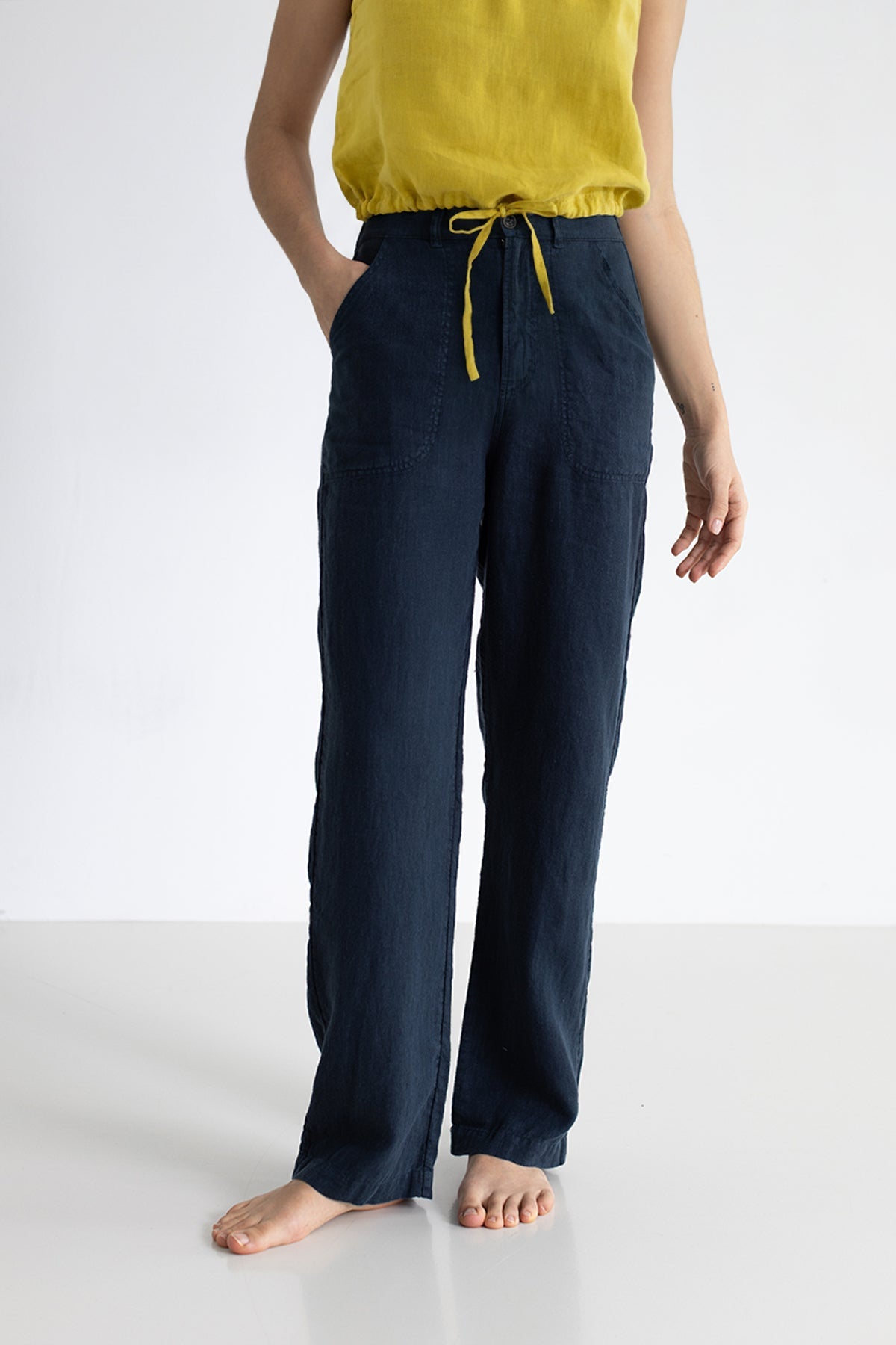 TWOTHIRDS Damen vegan Hose Jaz Blue Night