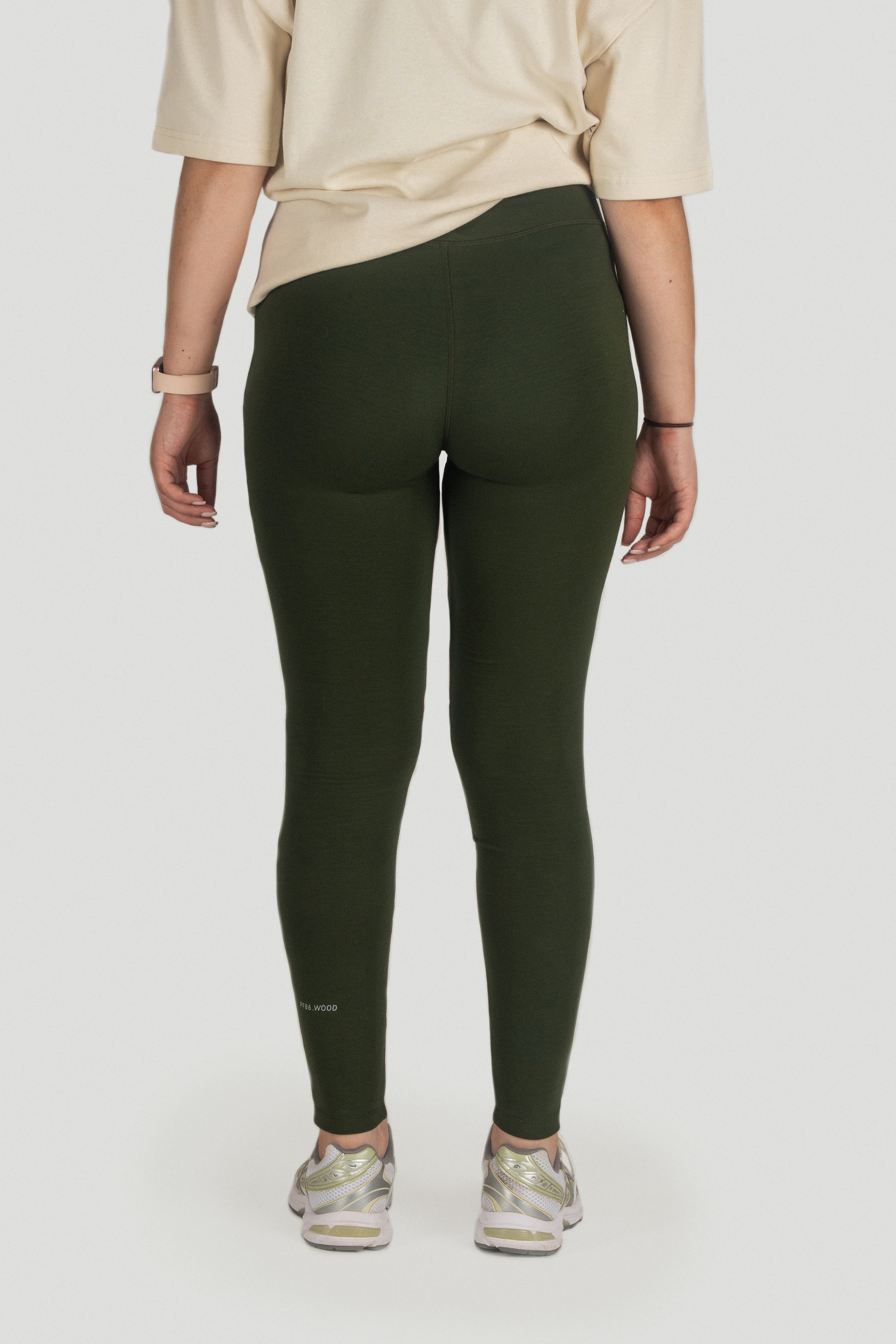 Boldwill womens vegan Leggings Pine Green