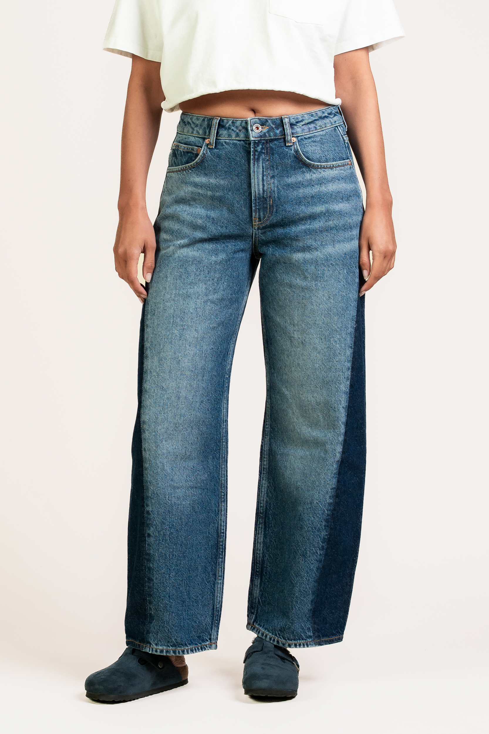 Kuyichi womens vegan Jeans Lucy Loose Shadow Blue