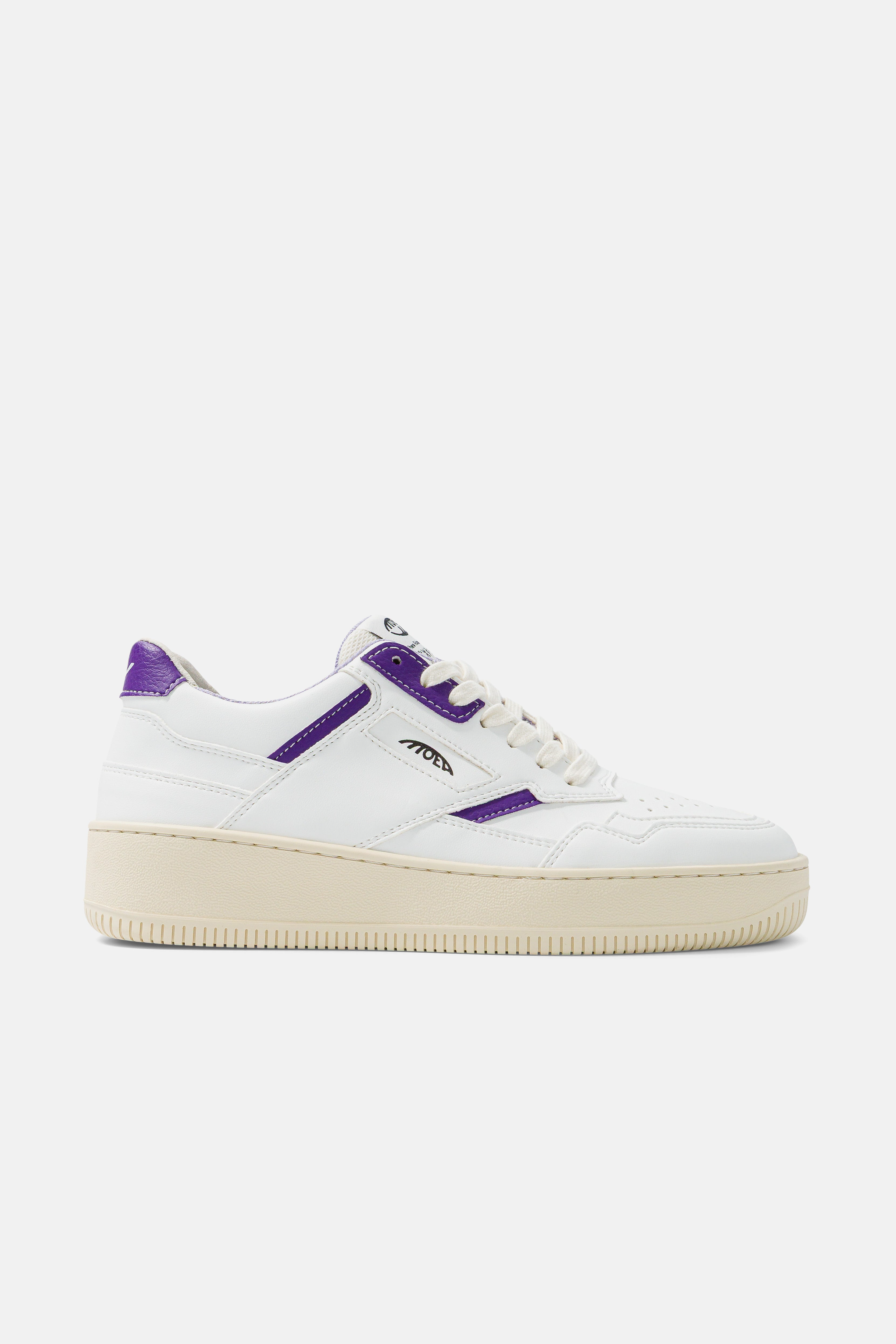 MoEa Herren vegan Sneaker Origin In Wei&Atilde;Ÿ Lila Und Orange