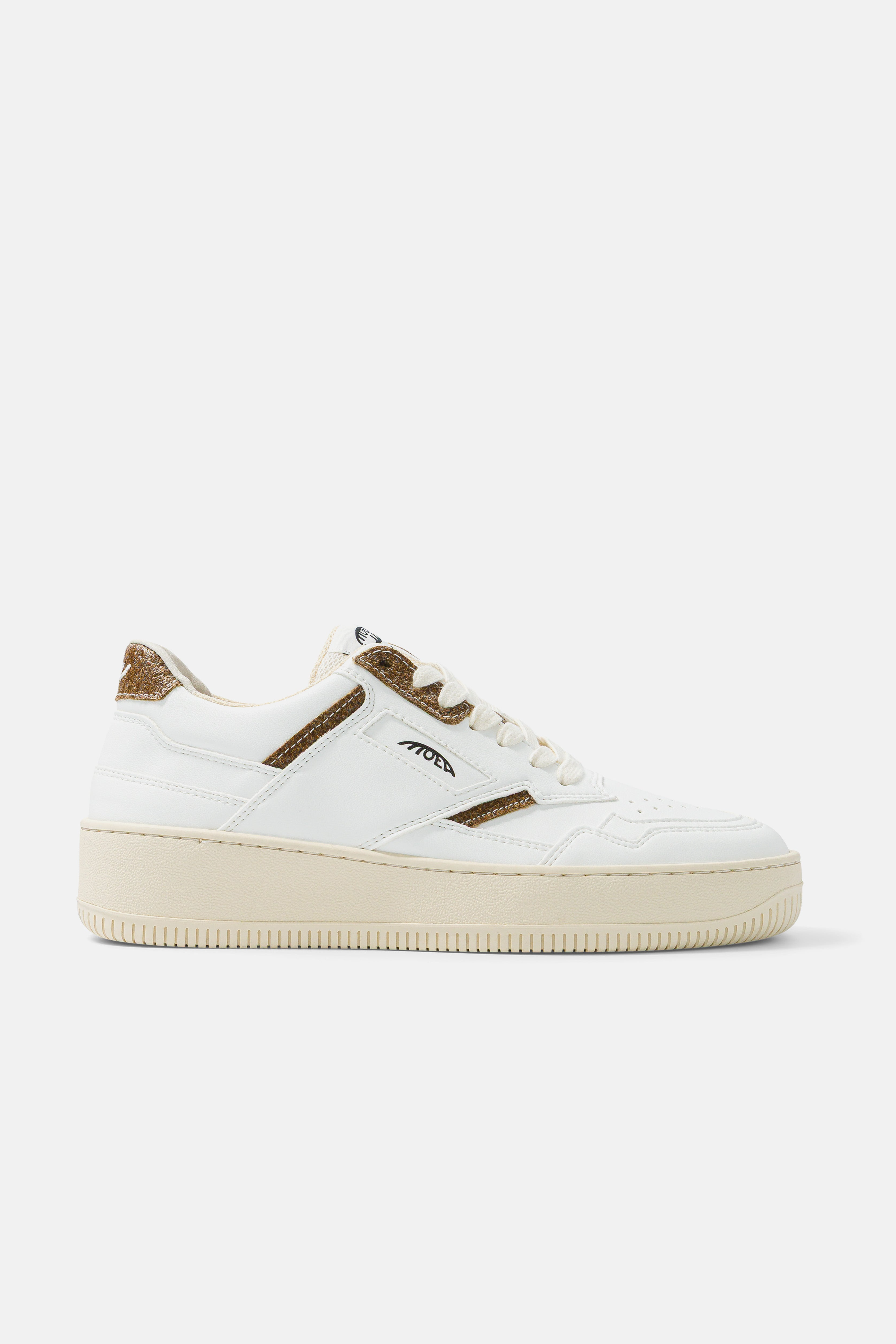 MoEa men vegan Sneakers Origin White & Brown Palm