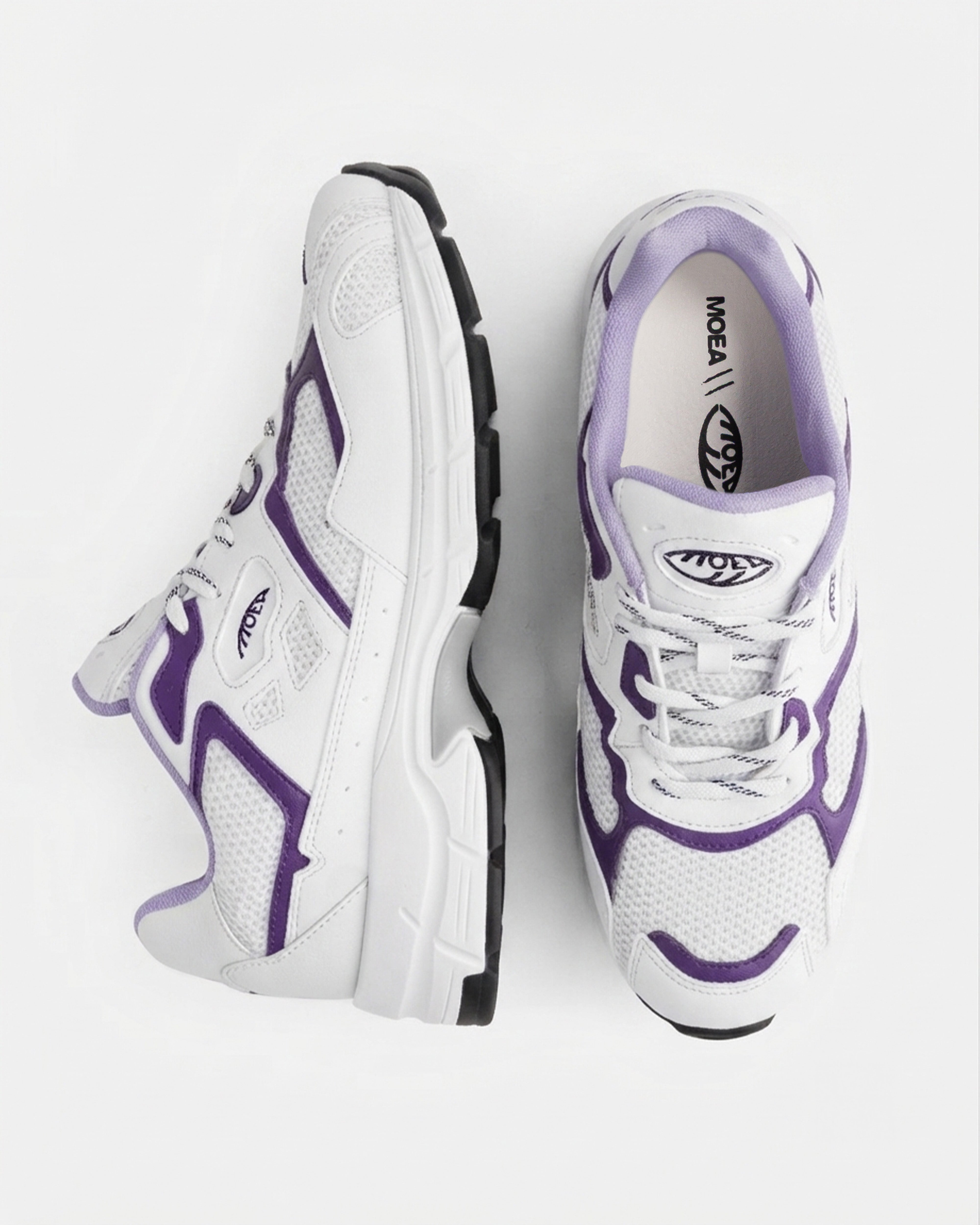 MoEa men vegan Sneakers Rush White/ Purple Orange