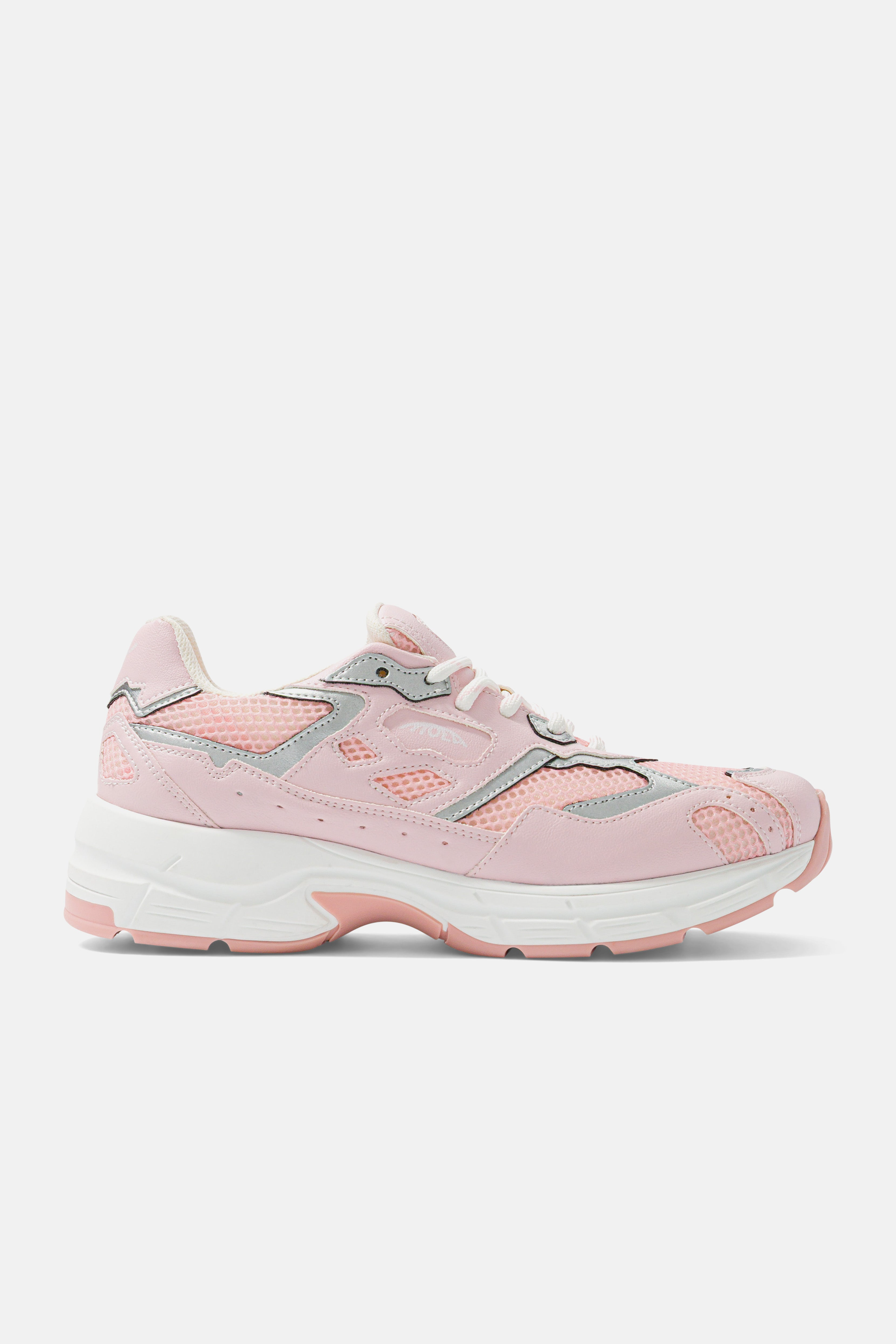 MoEa Herren vegan Sneaker Rush In Pink/Silber Corn