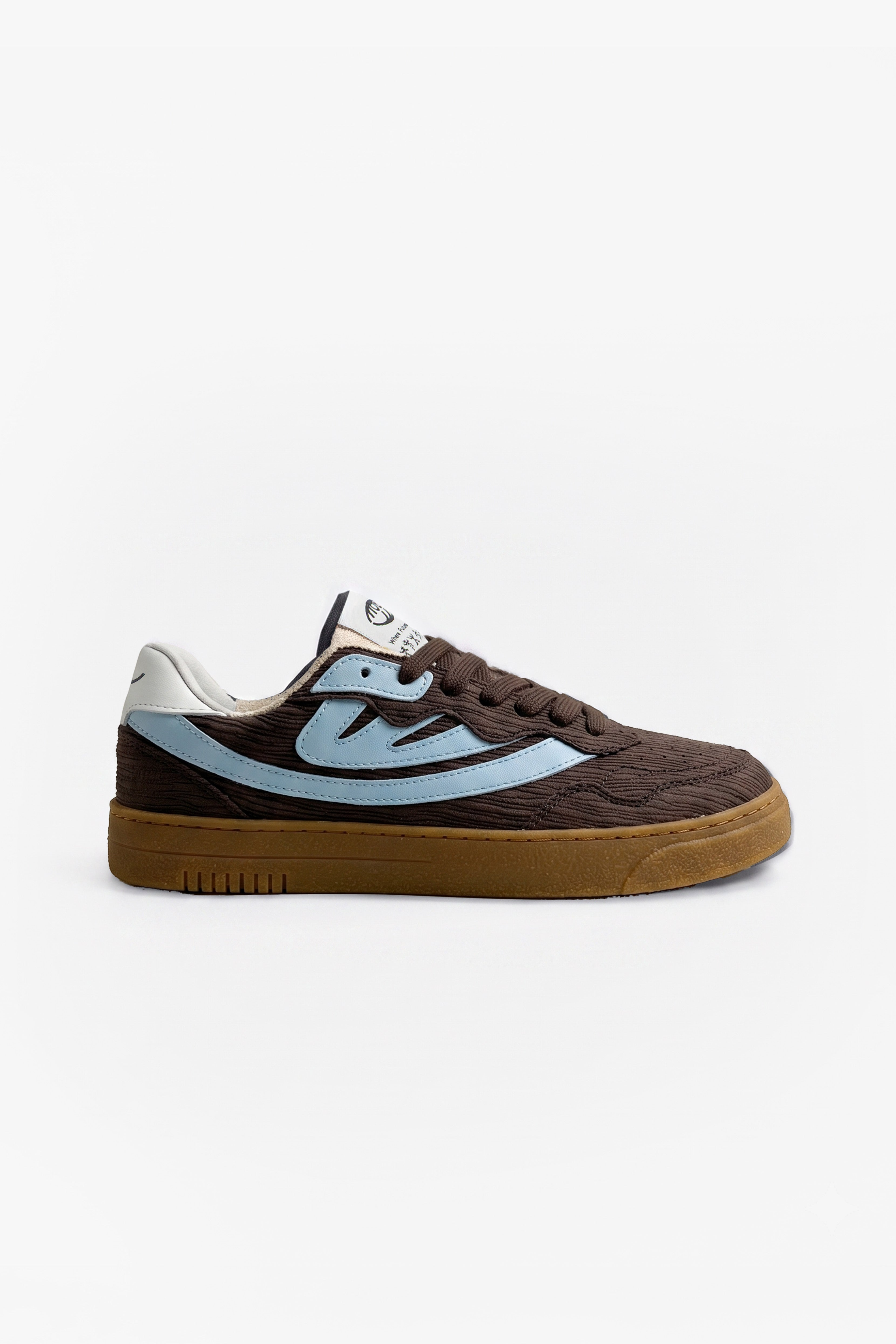 MoEa men vegan Sneakers Veyron Low Brown/ Sky Blue Mushroom