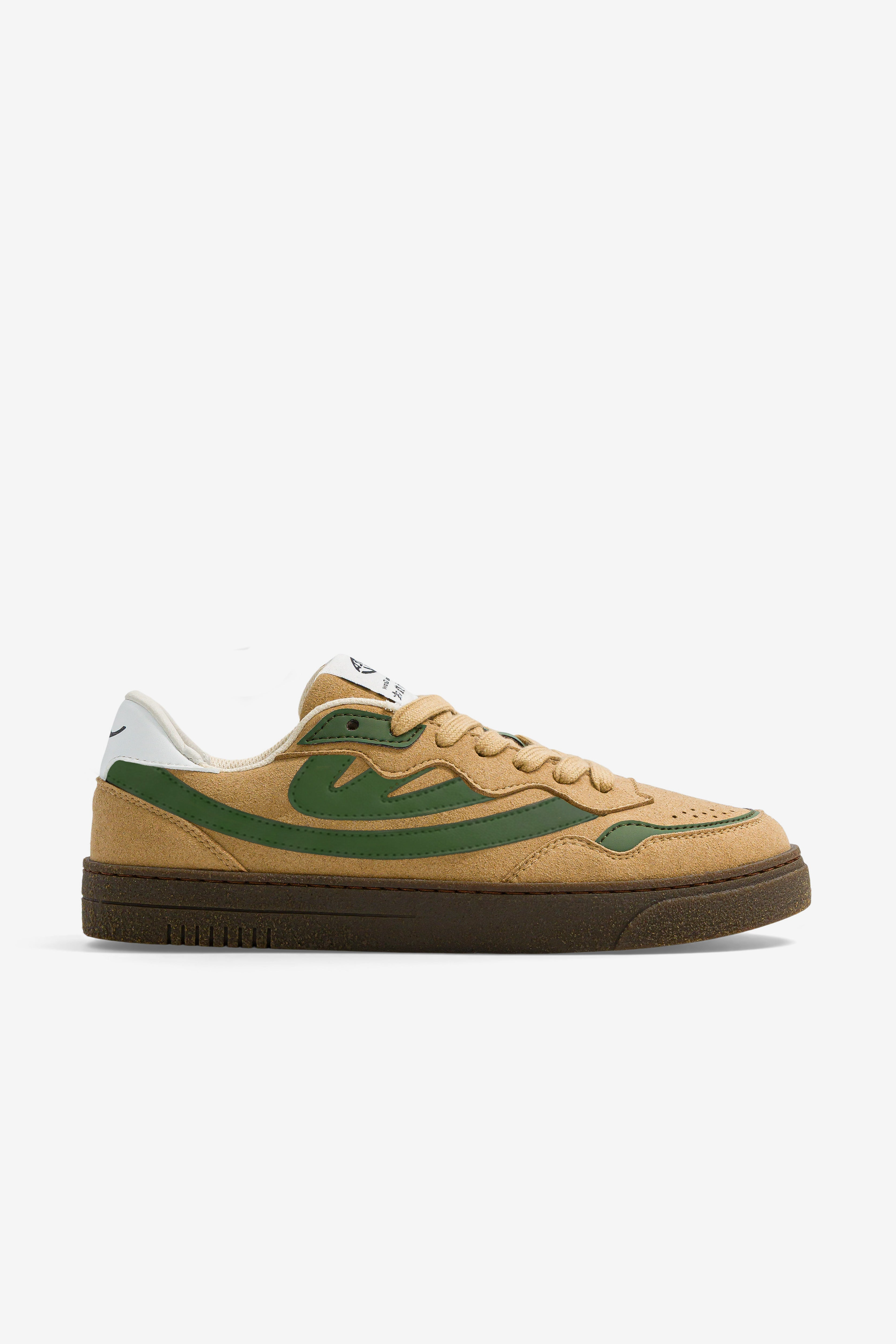 MoEa men vegan Sneakers Veyron Low Taupe/ Green Apple