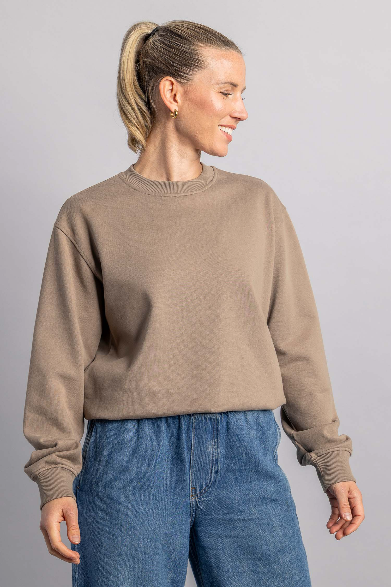 DIRTS men vegan Sweatshirt Classic Crewneck Walnut