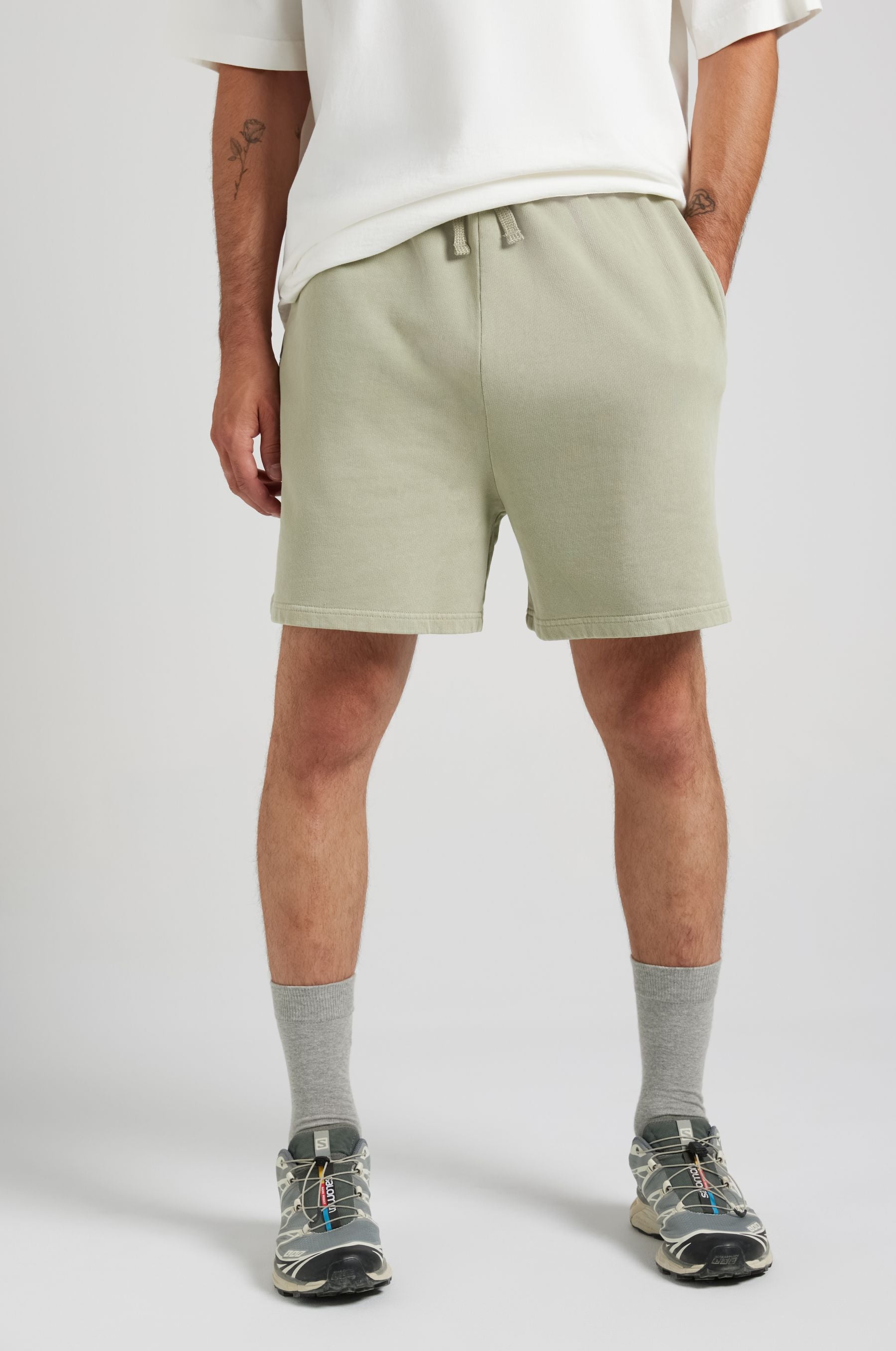 Trendsplant men vegan Sweatshorts Essential Sunwashed Seagrass