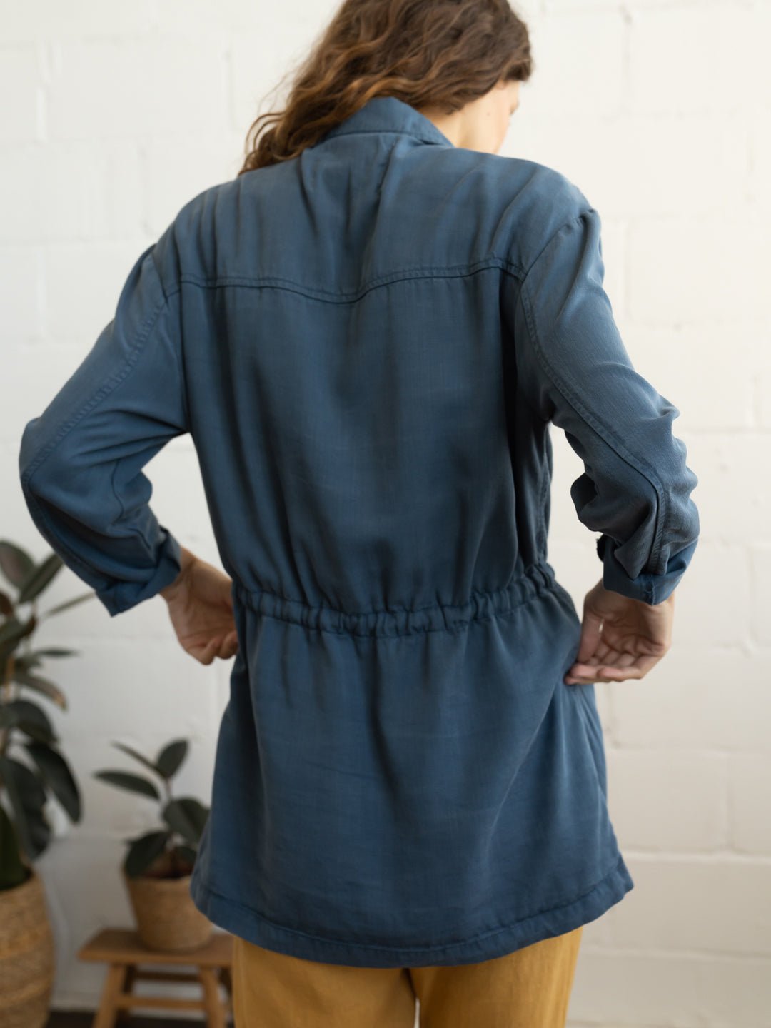TWOTHIRDS womens vegan Overshirt Tovu China Blue