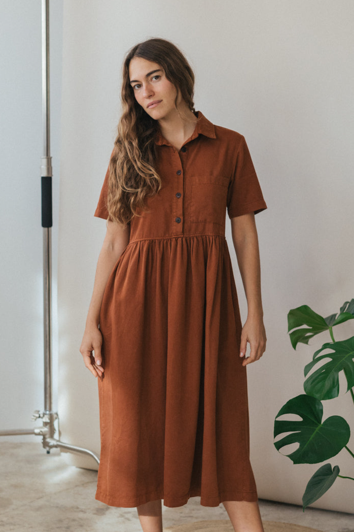 TWOTHIRDS Damen vegan Kleid Von Alsey Brown