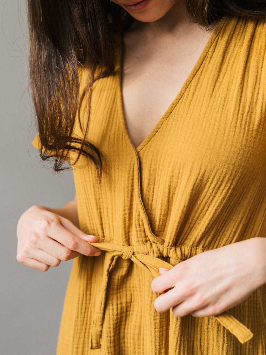 TWOTHIRDS womens vegan Dress Sabinal Mustard