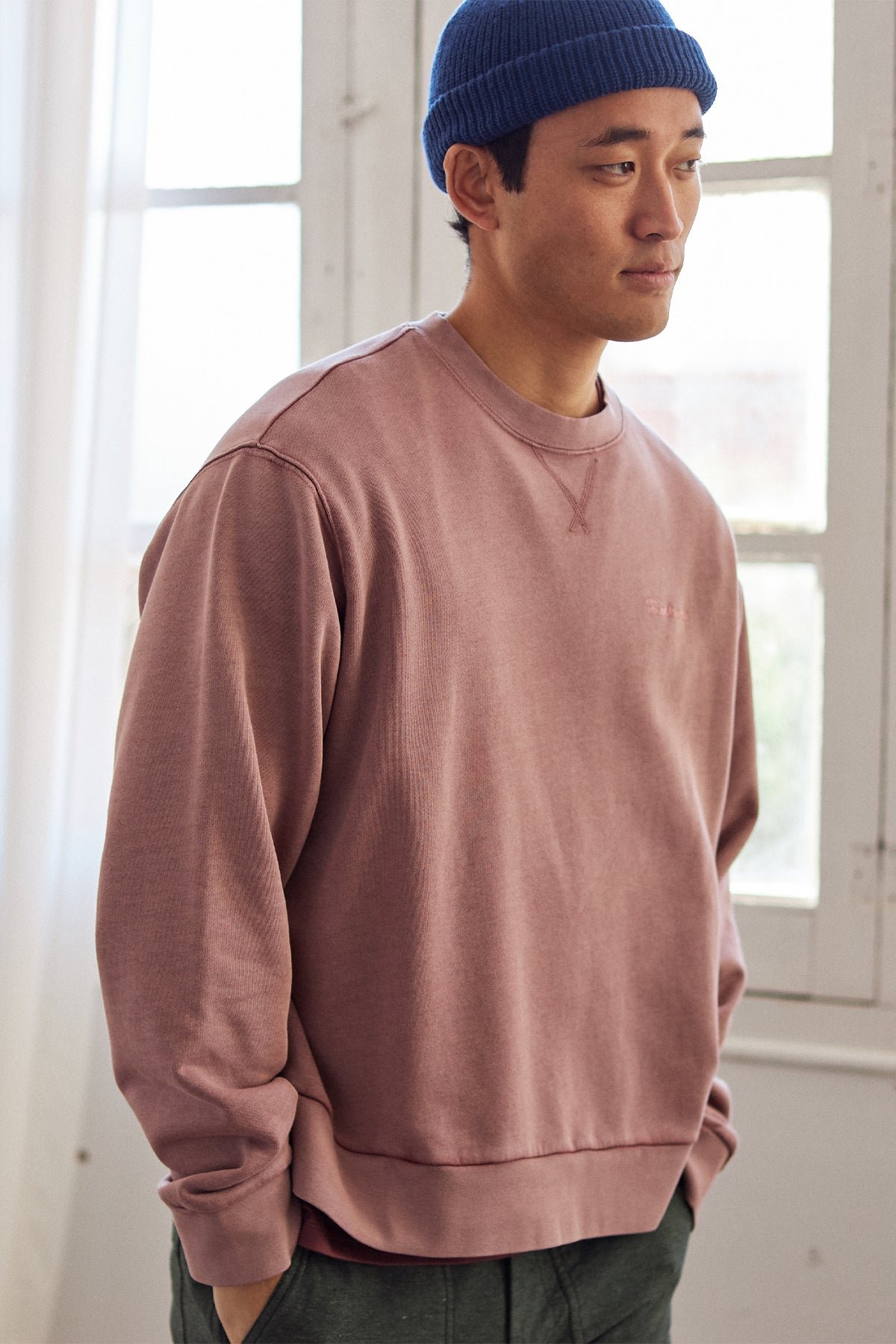 TWOTHIRDS Herren vegan Pullover Bagao Rose Braun