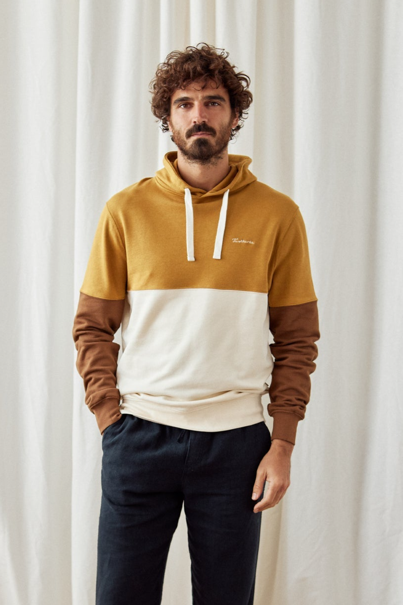 TWOTHIRDS Herren vegan Hoodie Kermadec Einfarbig Braun