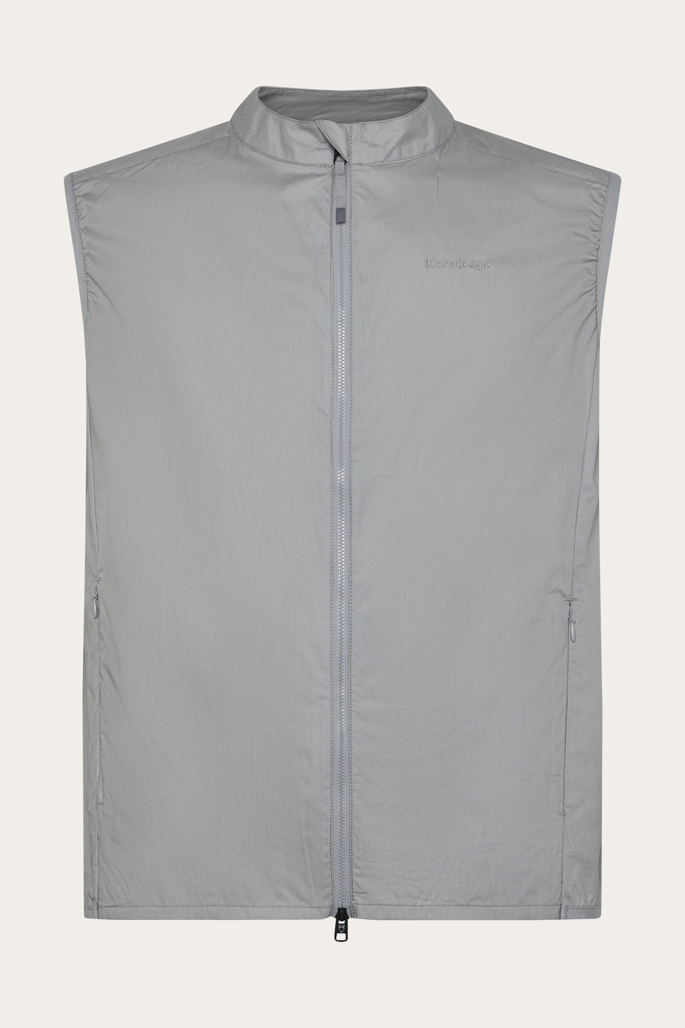 KnowledgeCotton Apparel men vegan Vest Men Vent Ripstop 90 Ultimate Grey