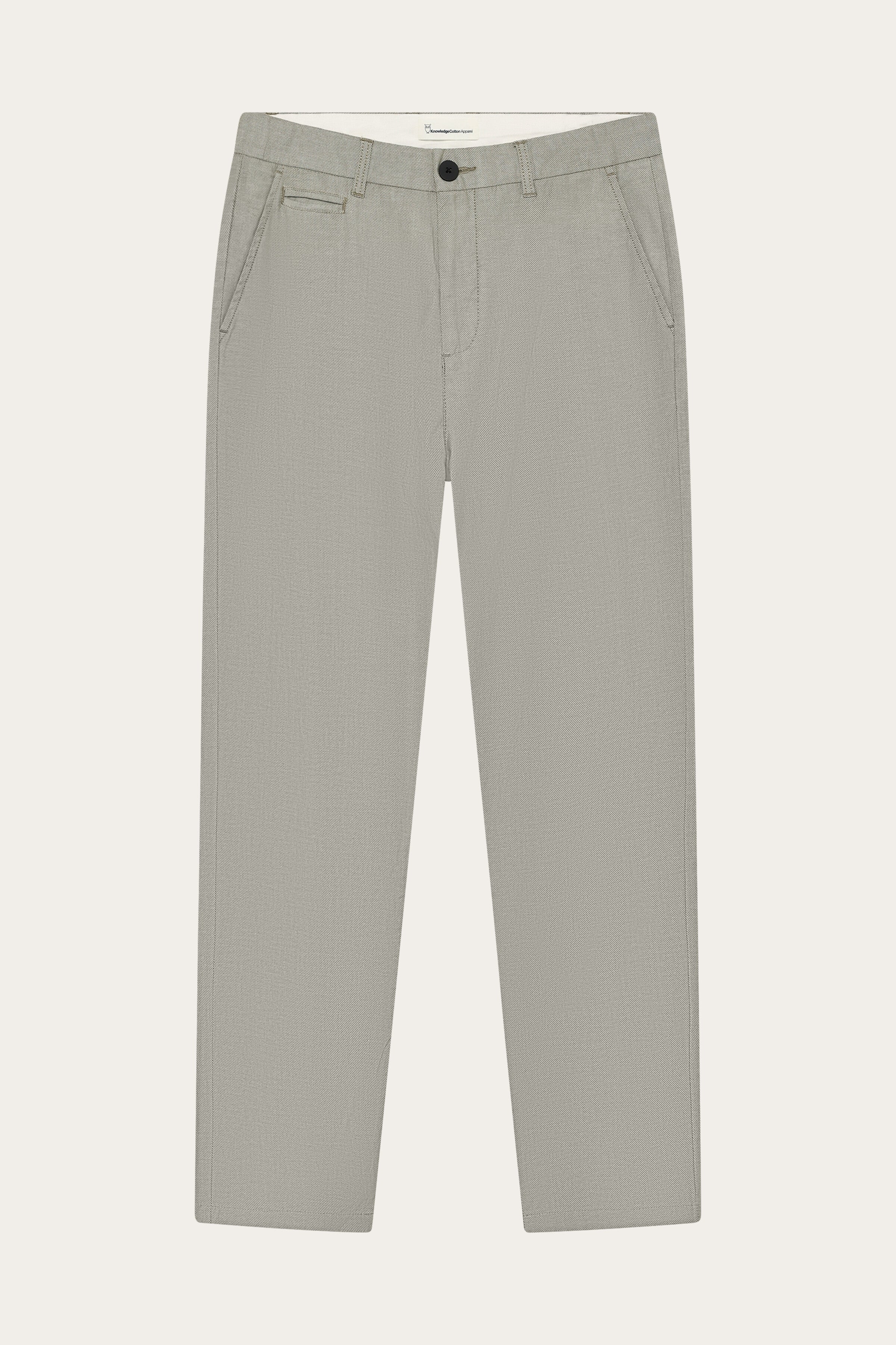 KnowledgeCotton Apparel Herren vegan Hose Chuck Regular Twill Farbe: Burned Olive