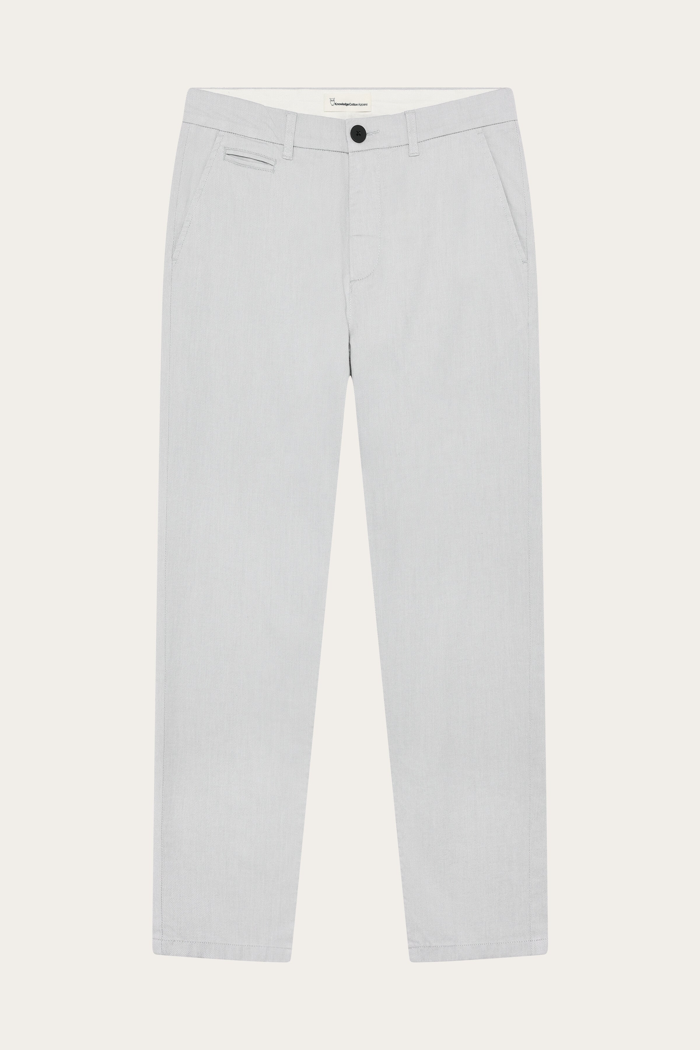 KnowledgeCotton Apparel Herren vegan Hose Chuck Regular Twill Ultimate Grey