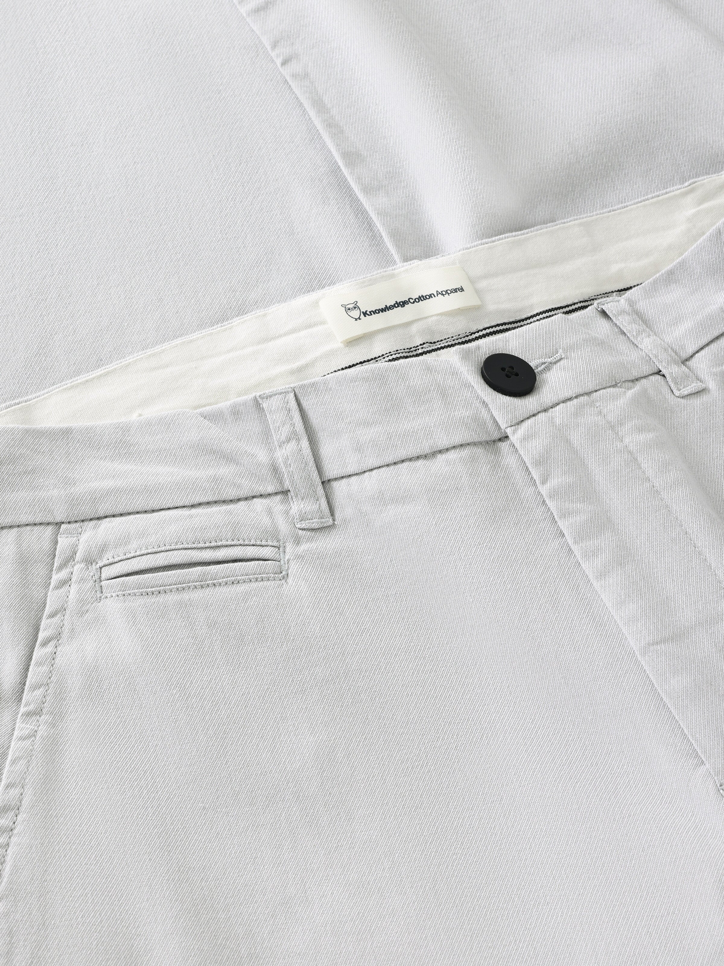 KnowledgeCotton Apparel men vegan Pants Chuck Regular Twill Ultimate Grey