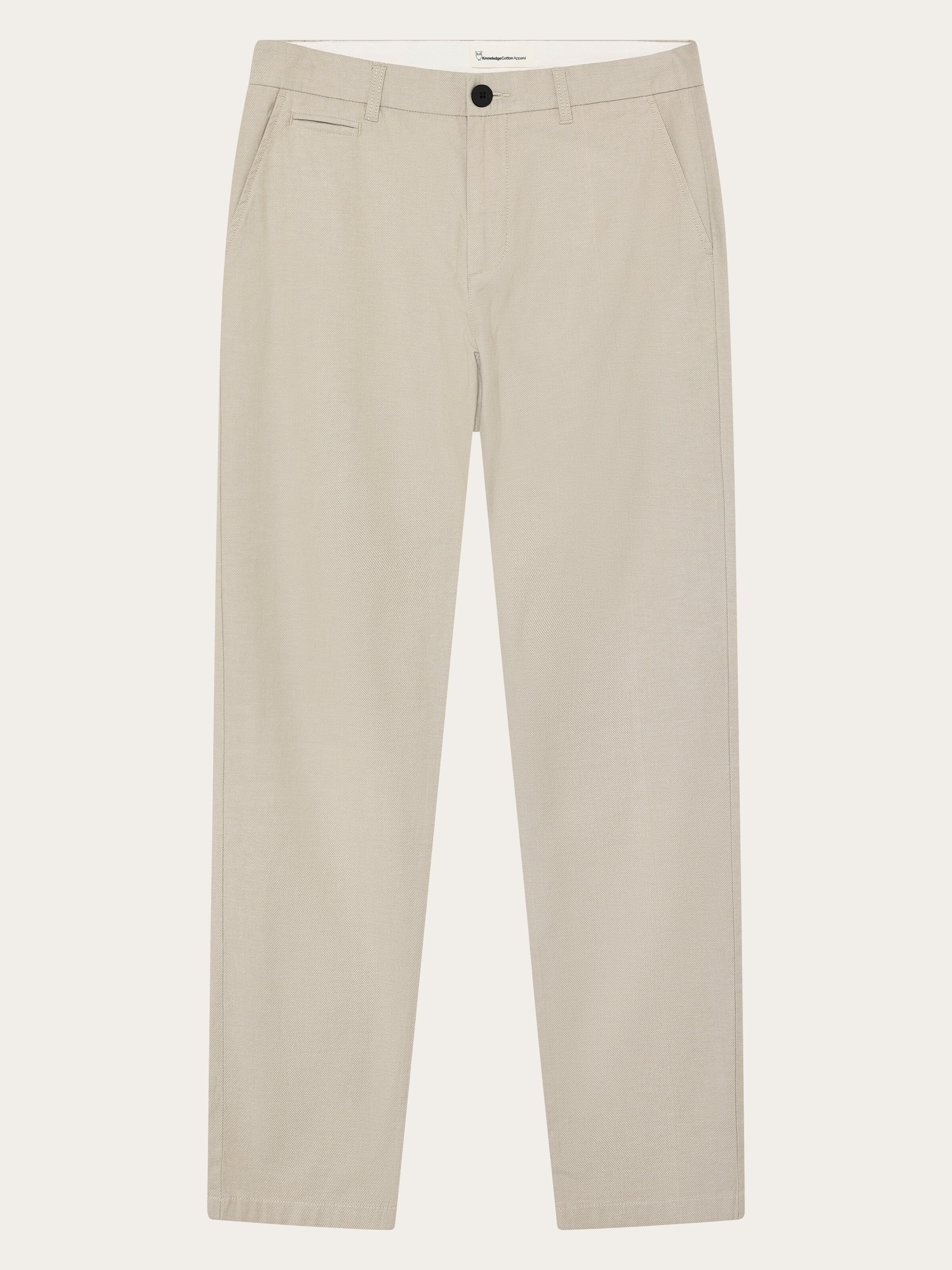 KnowledgeCotton Apparel men vegan Pants Chuck Regular Twill Beige