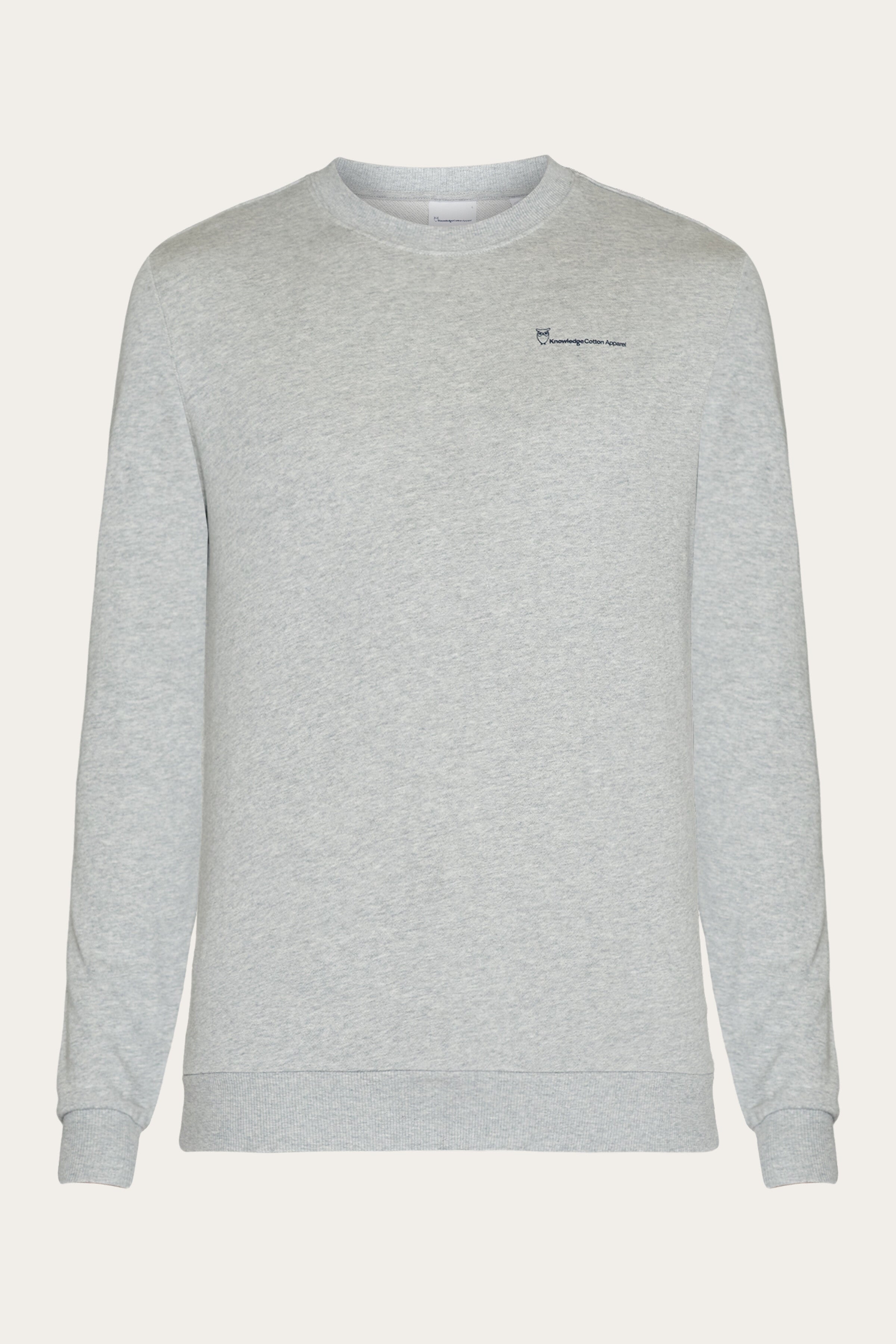 KnowledgeCotton Apparel Herren vegan Sweatshirt Basic Knowledge Aus Baumwolle, Grau Meliert