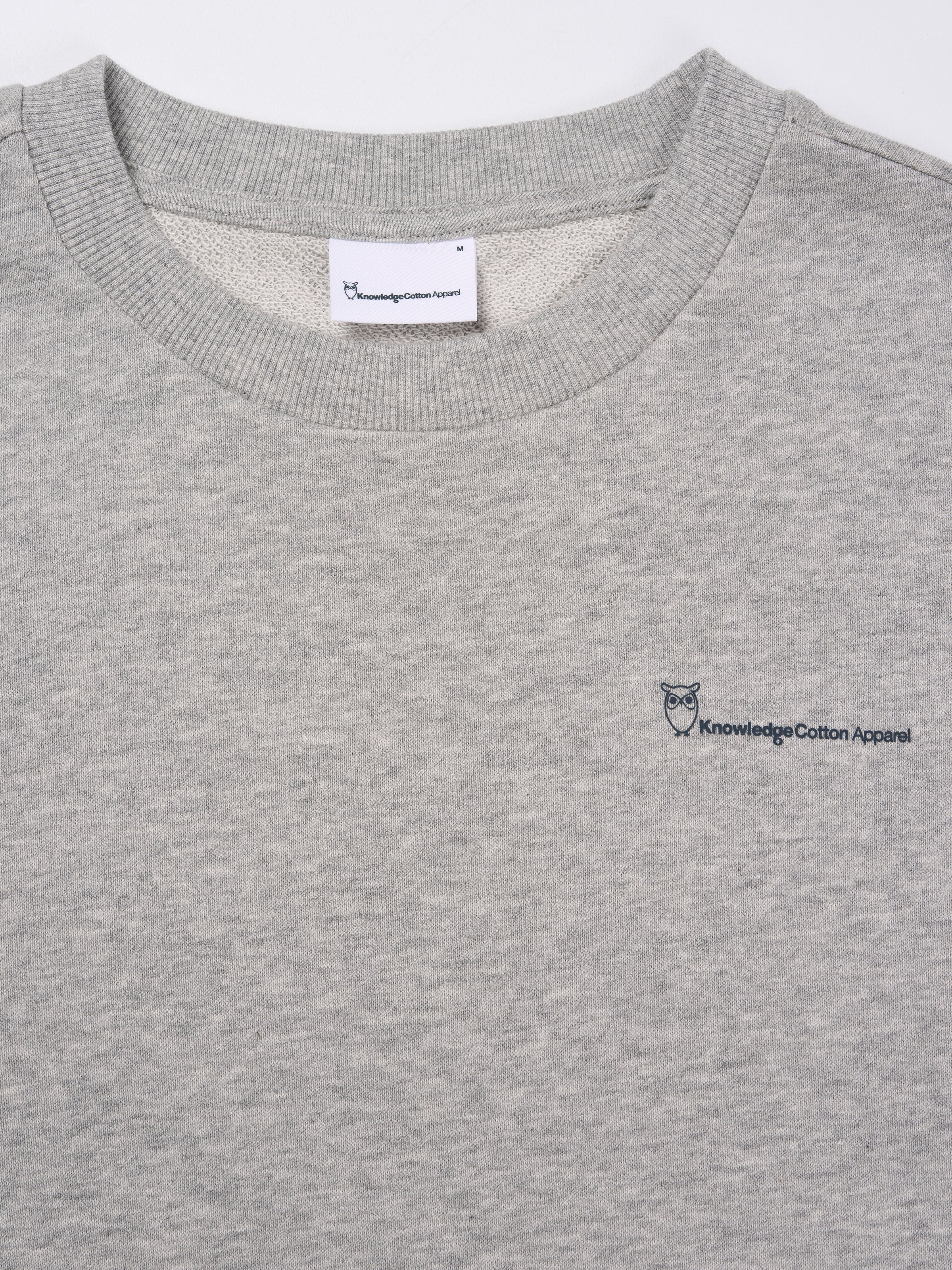KnowledgeCotton Apparel men vegan Sweatshirt Basic Knowledgecotton Grey Melange
