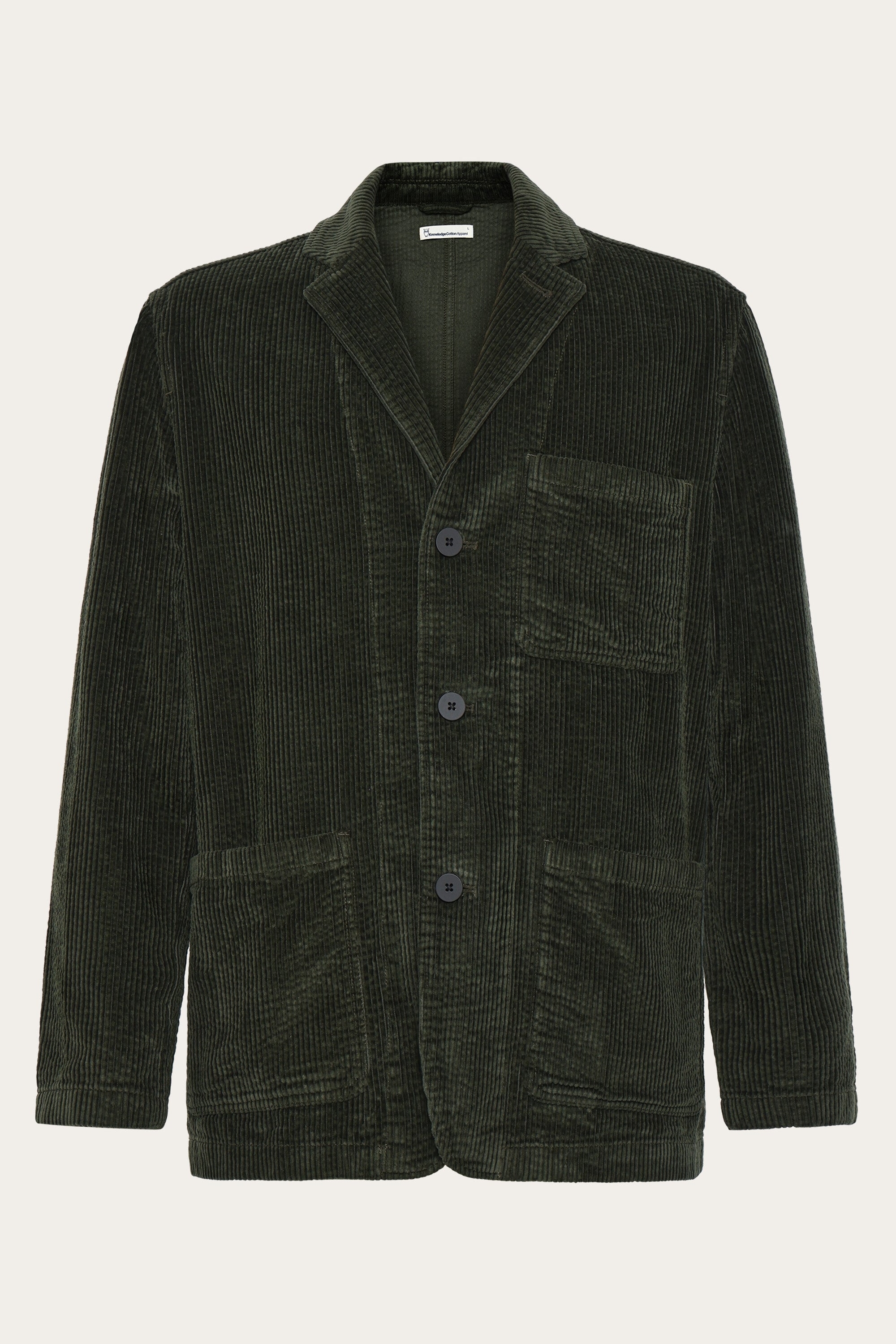 KnowledgeCotton Apparel Herren vegan Blazer Aus Cord Forest Night