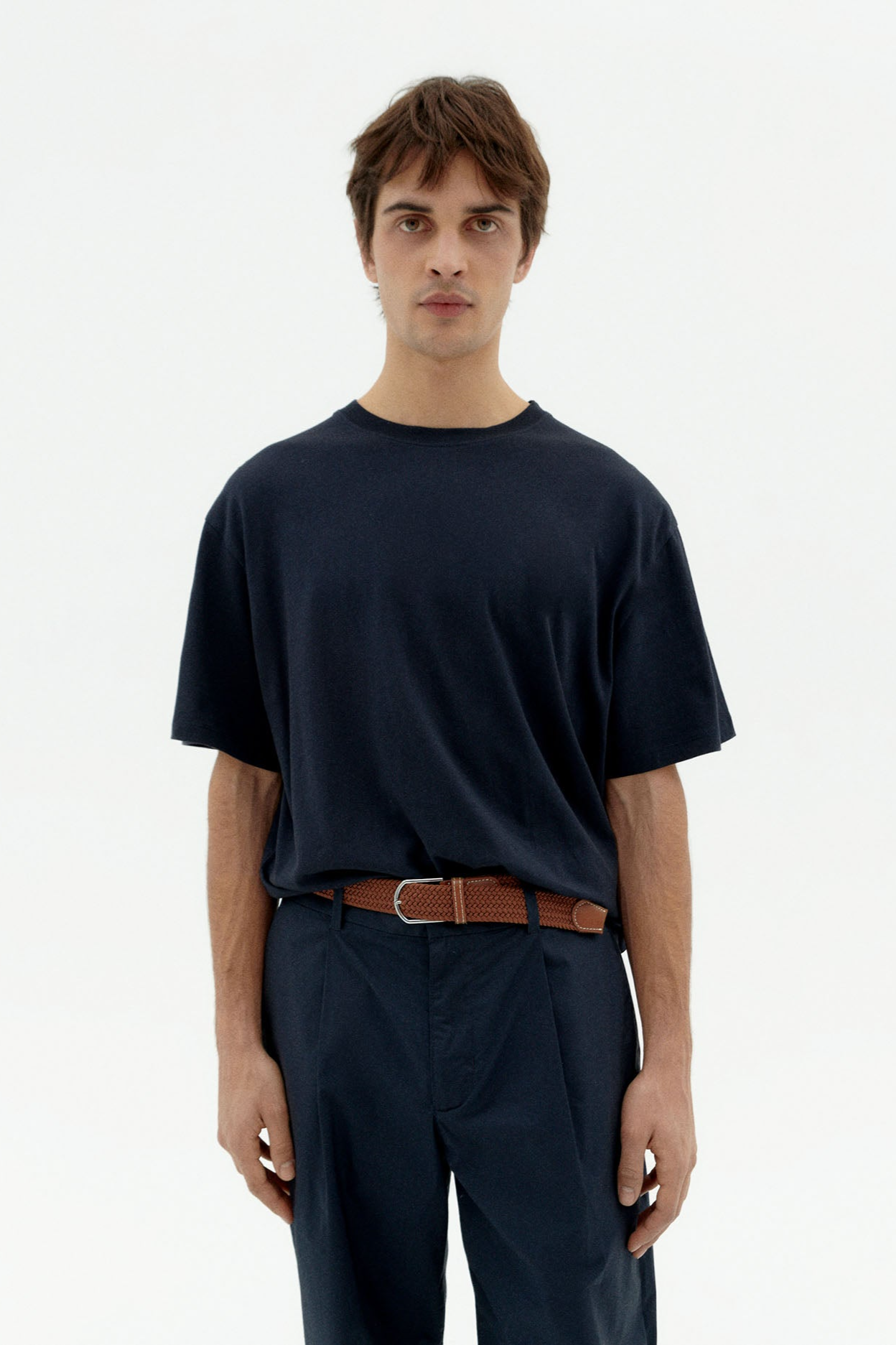 Thinking mu Herren vegan T-Shirt Aaron Basic Marineblau