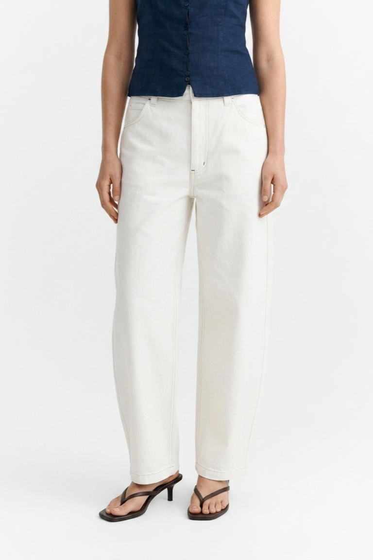 Thinking MU womens vegan Pants Marissa Barrel White
