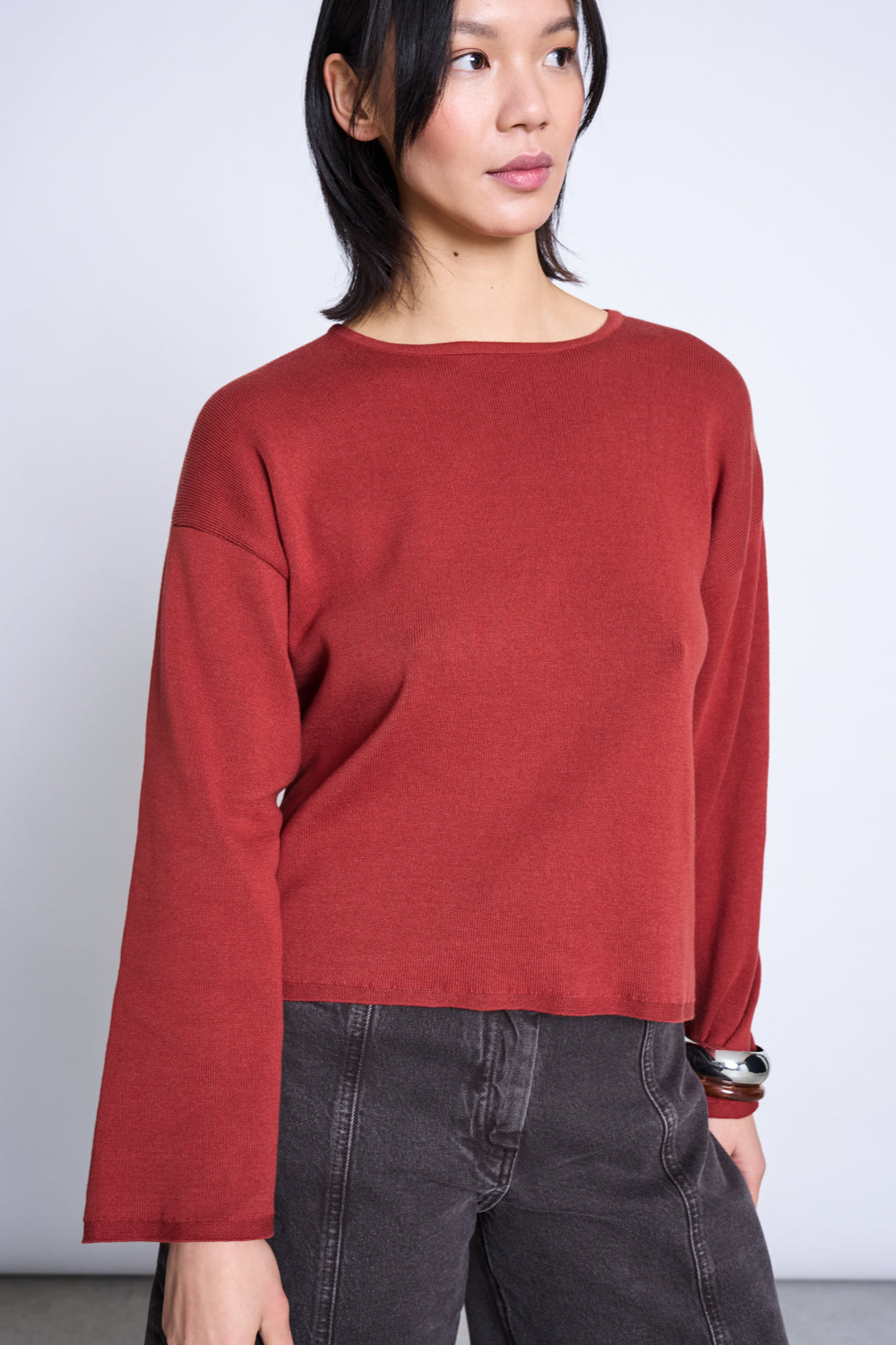 JAN 'N JUNE womens vegan Jumper Light Knit Williamsburg Mid Red