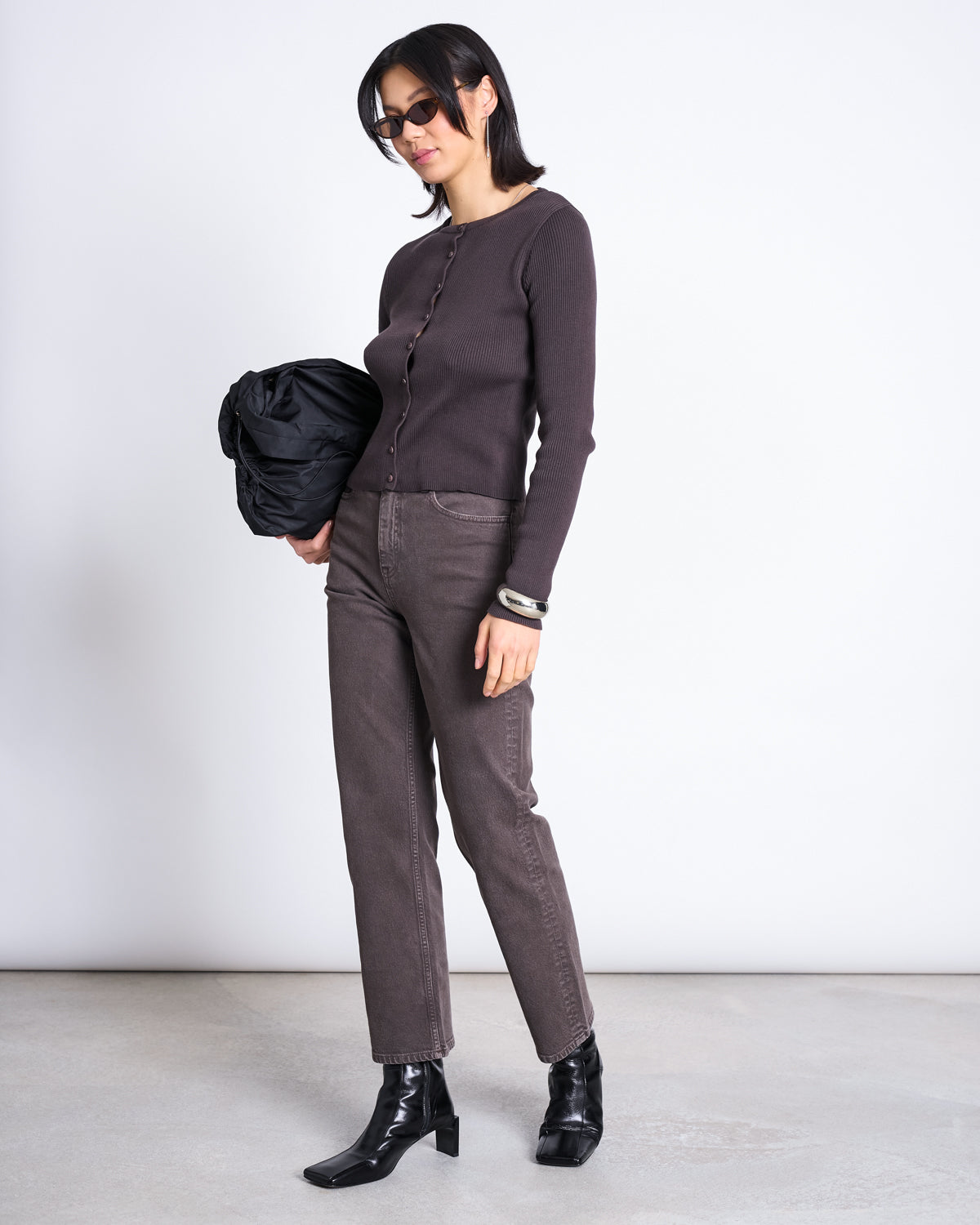 JAN 'N JUNE womens vegan Cardigan Crewneck Glimt Zartbitter