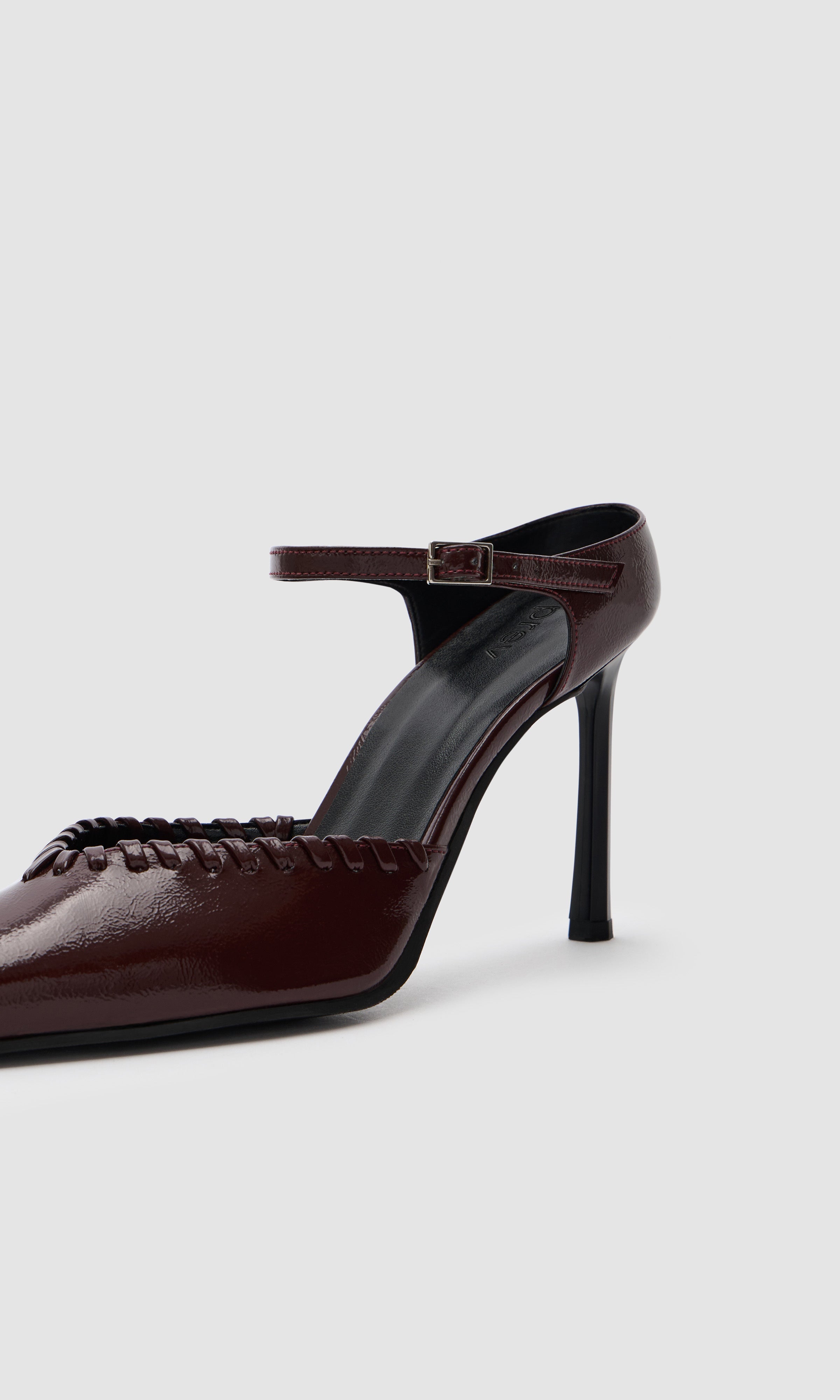 Prev womens vegan Heels Grace Deep Plum