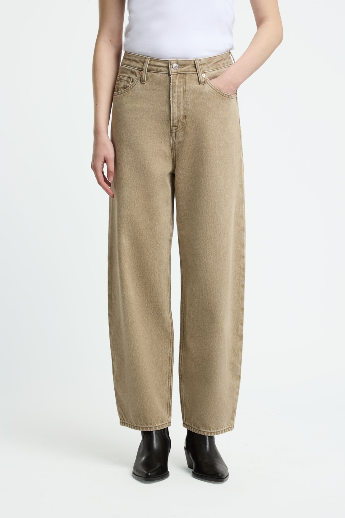Kings of Indigo womens vegan Jeans Leila Dark Beige