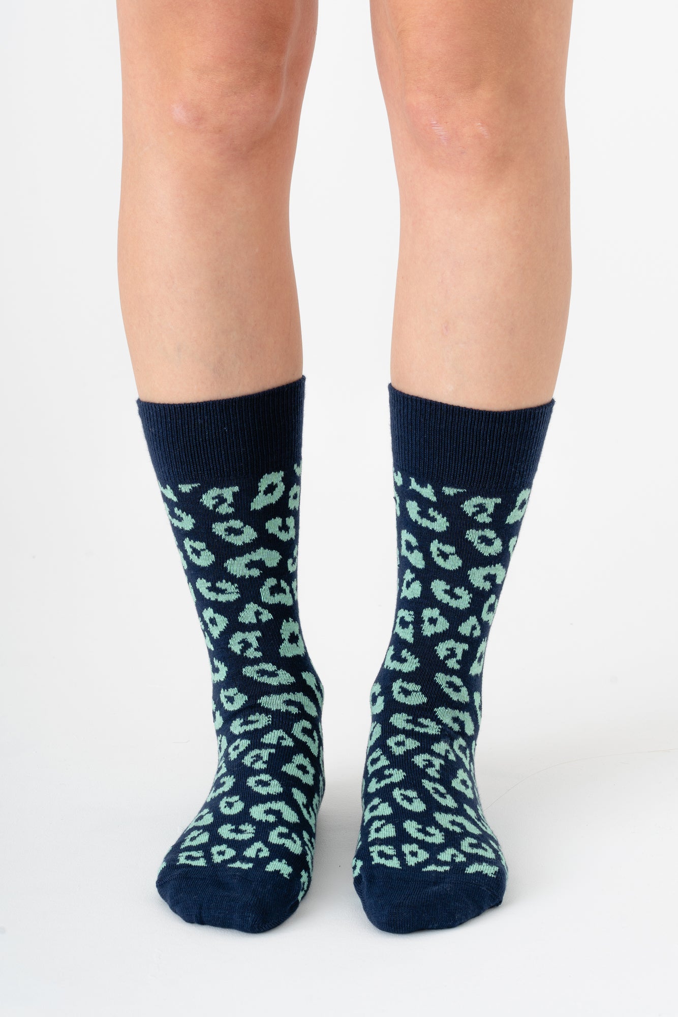 Evermind womens vegan Multipack 6x Socks Leo Unisex Indigo/ Kiwi