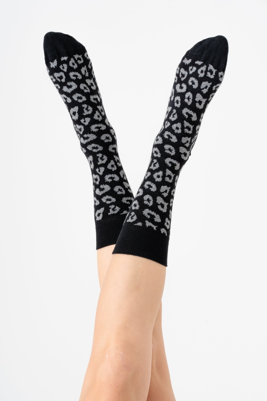 Evermind womens vegan Multipack 6x Socks Leo Unisex Black/ Grey