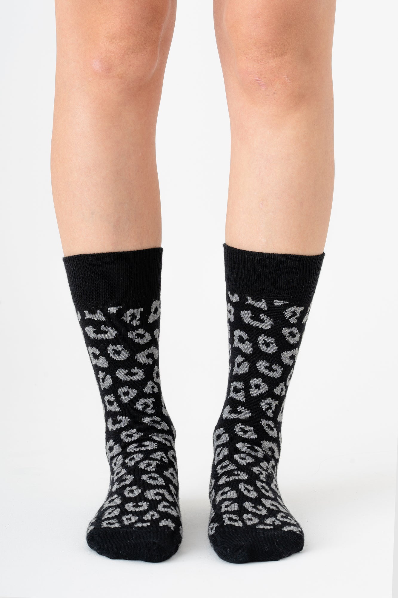 Evermind womens vegan Multipack 6x Socks Leo Unisex Black/ Grey