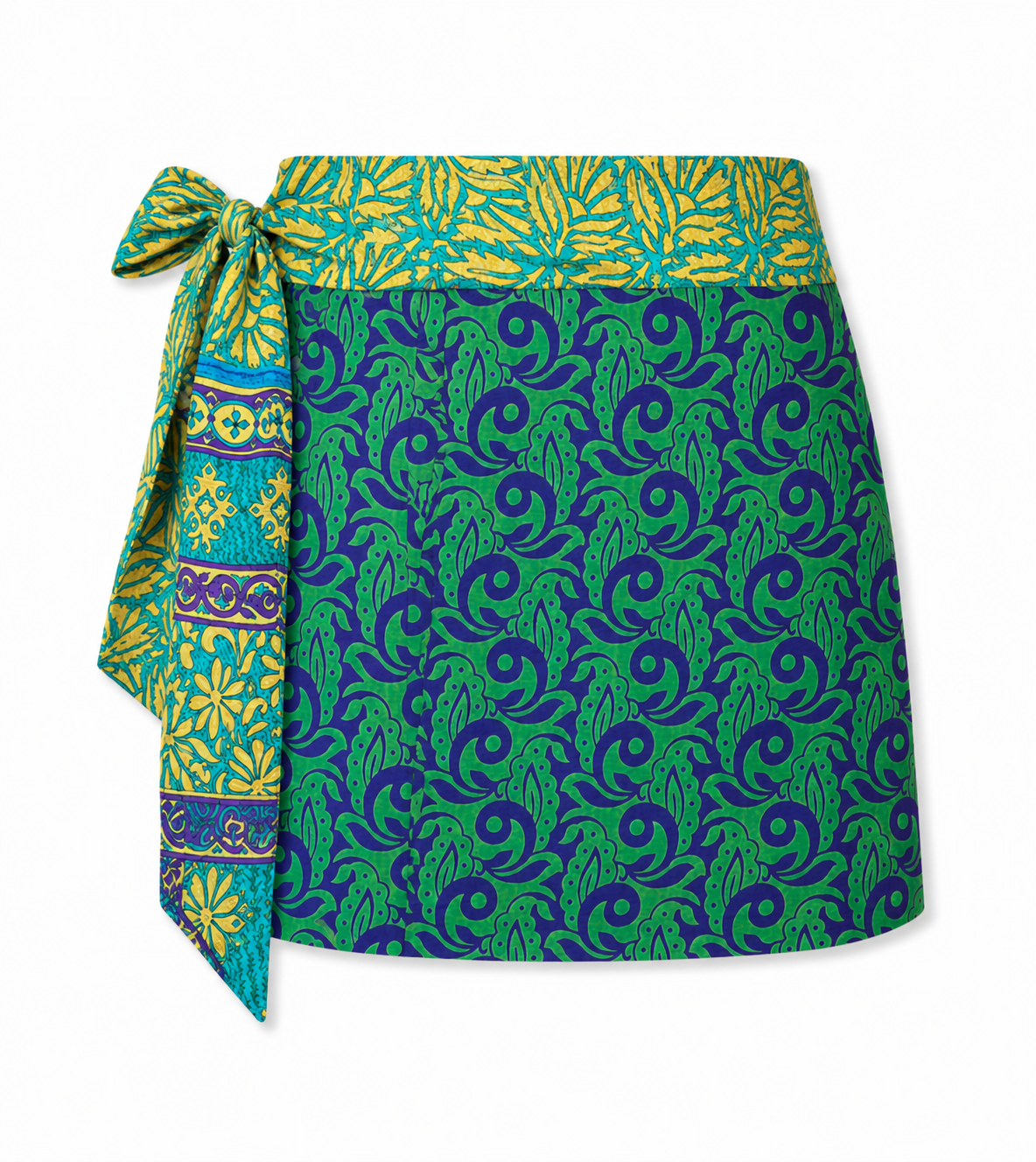 el.résidu womens vegan Skirt Amira Green/ Dark Blue