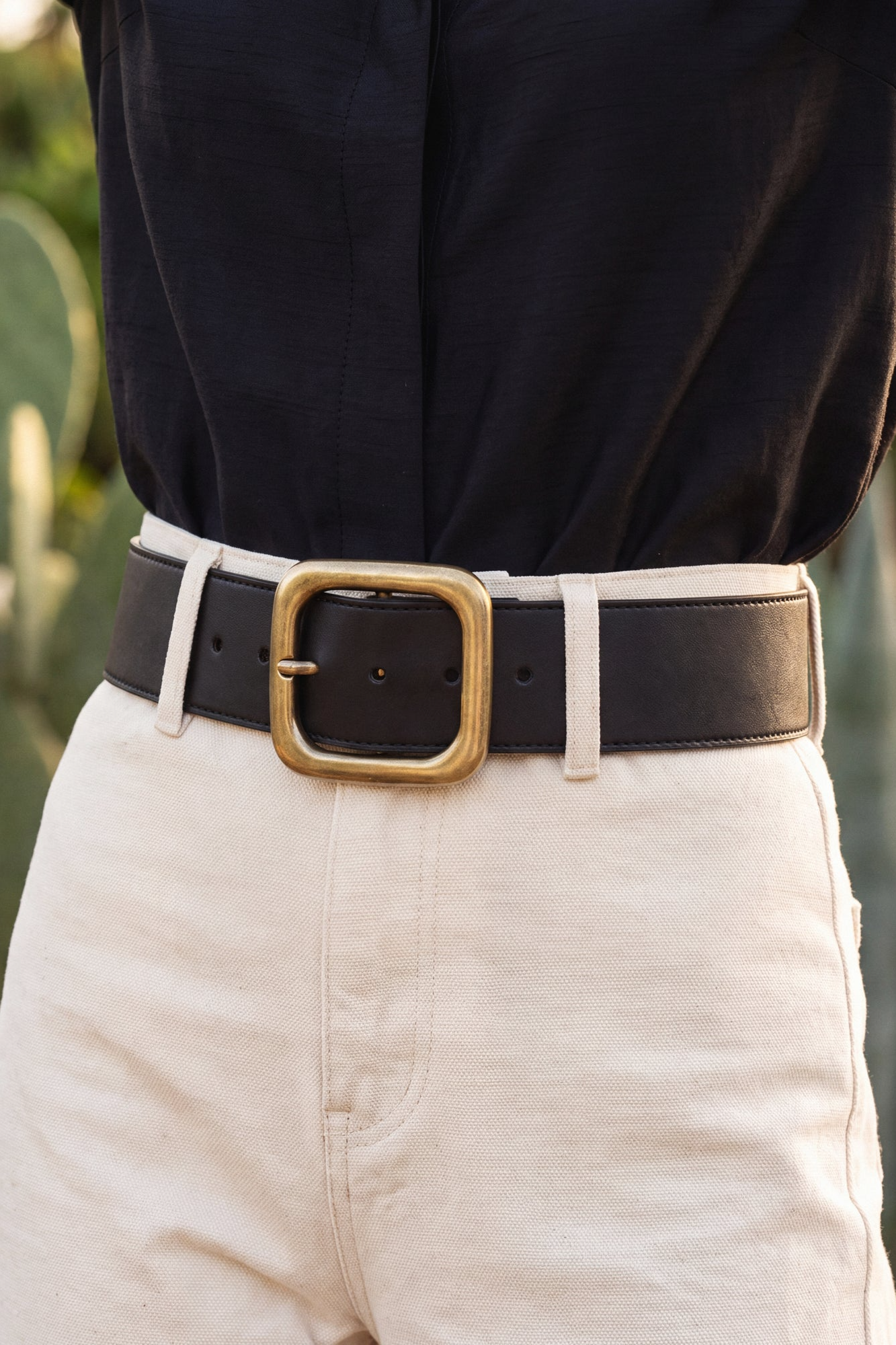 NAE womens vegan Belt Premia Black