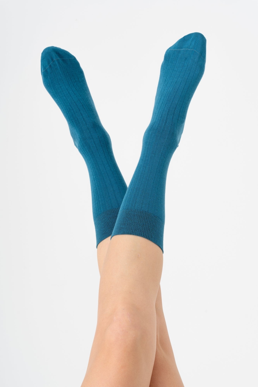 Evermind womens vegan Multipack 6x Socks Business Deep Sea Green