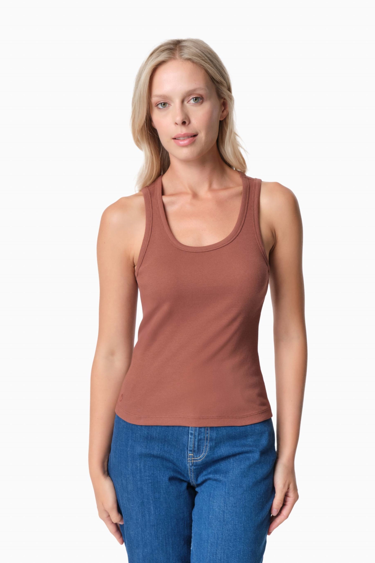 ORGANICATION womens vegan Top Soffia Coffee Brown