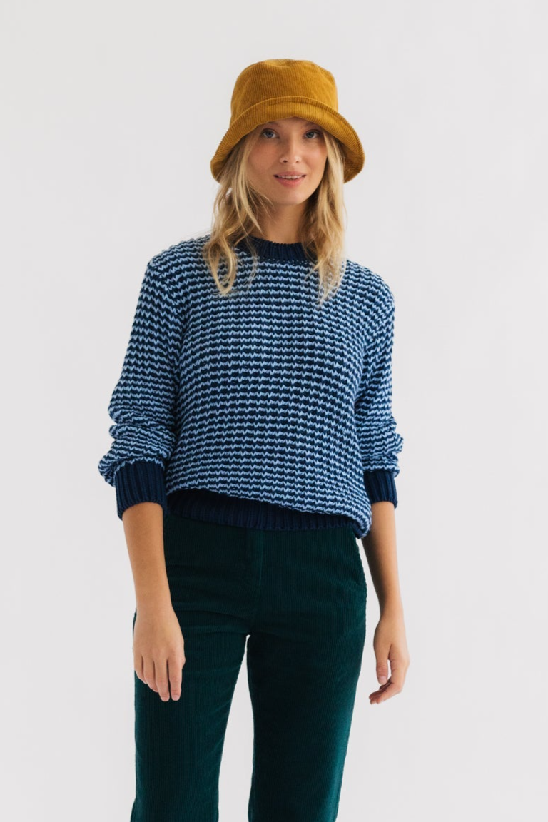 TWOTHIRDS Damen vegan Pullover Katiu Blau