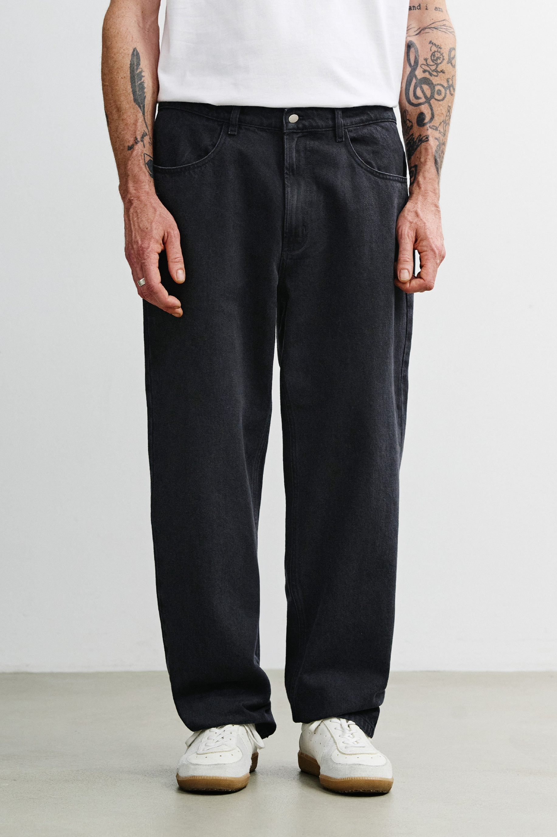 Rotholz Herren vegan Jeans Mit Geradem Bein Schwarz
