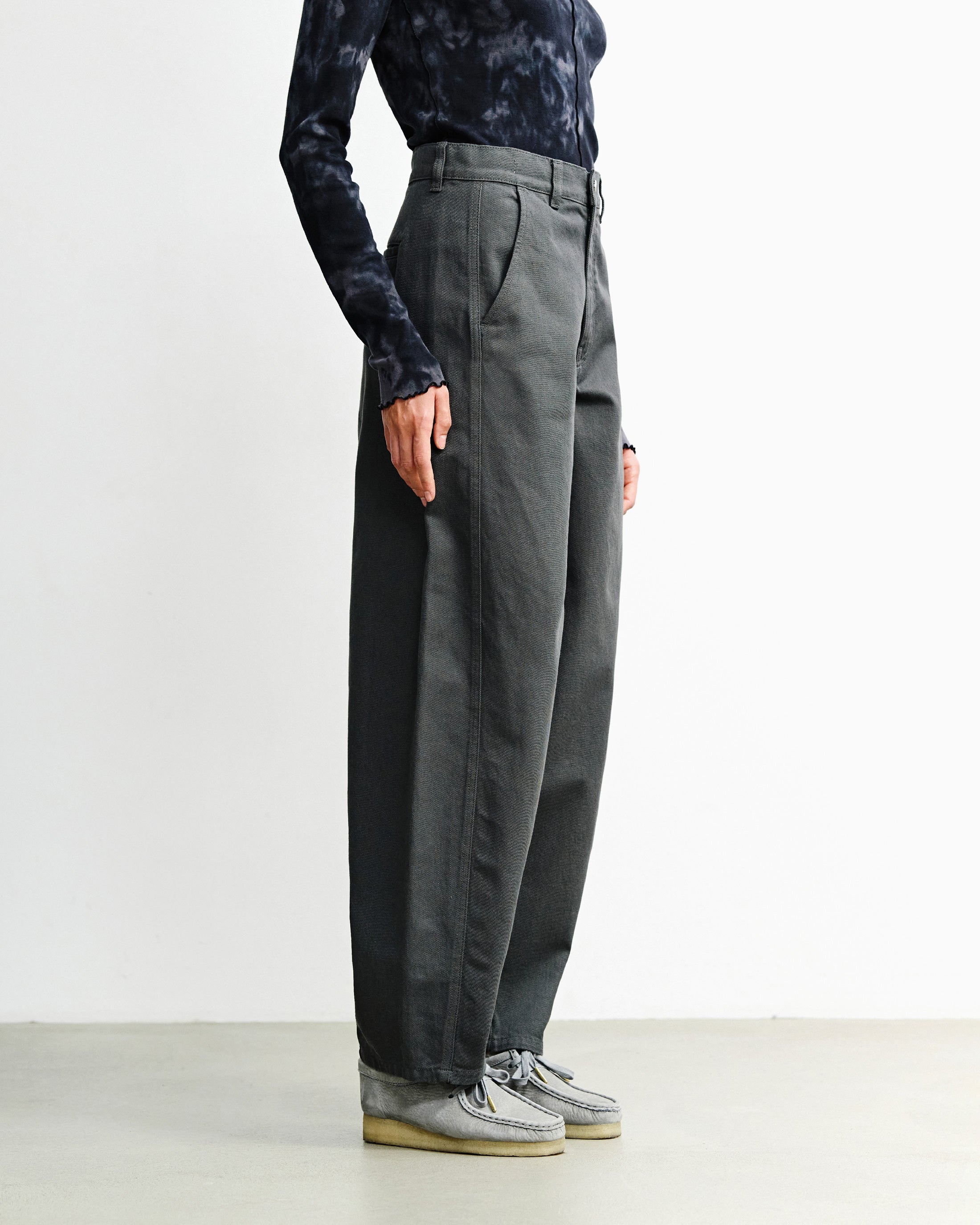 Rotholz womens vegan Pants Barrel Leg Grey