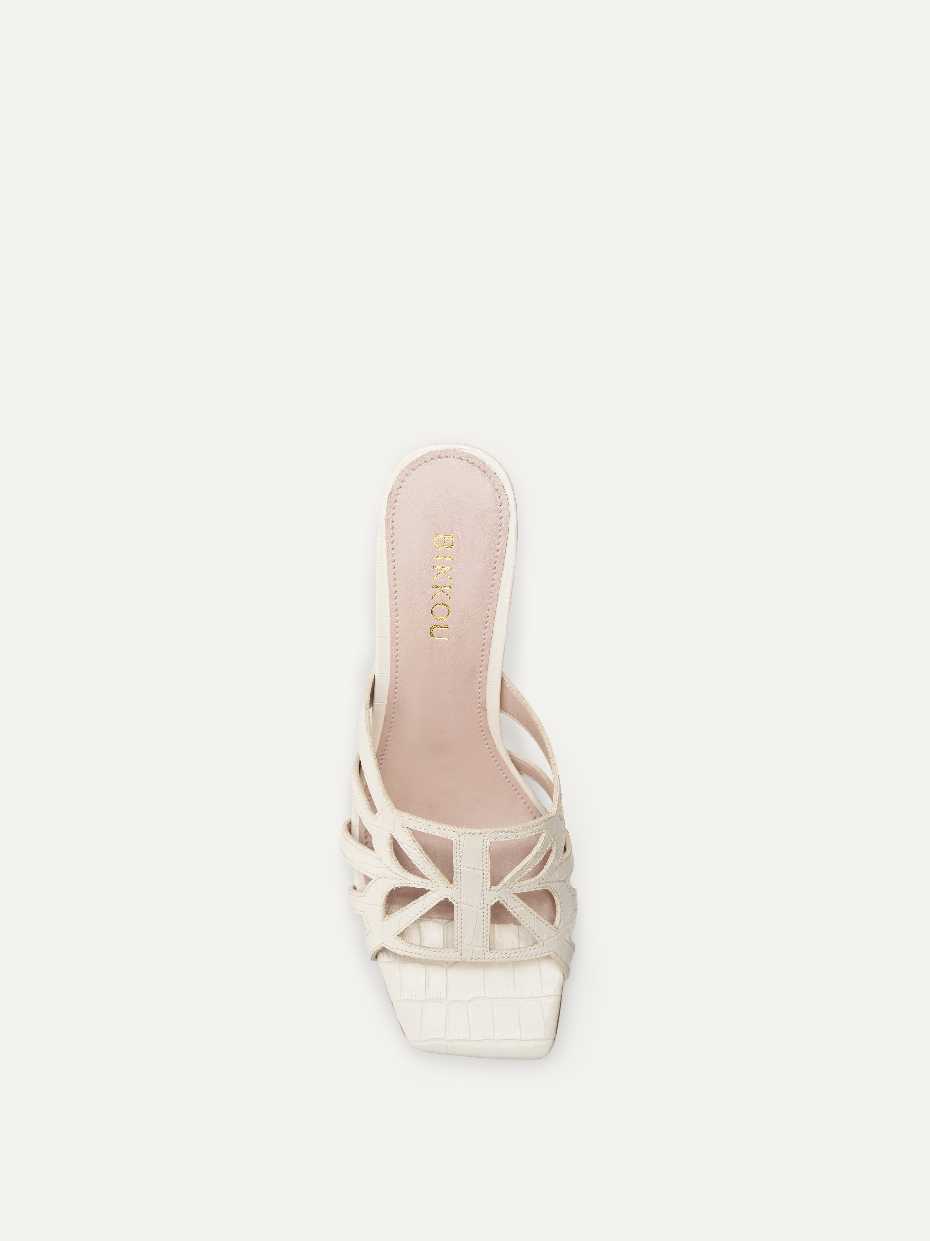 BIKKOU womens vegan Sandals 7:30pm Golden Hour Meringue Croco
