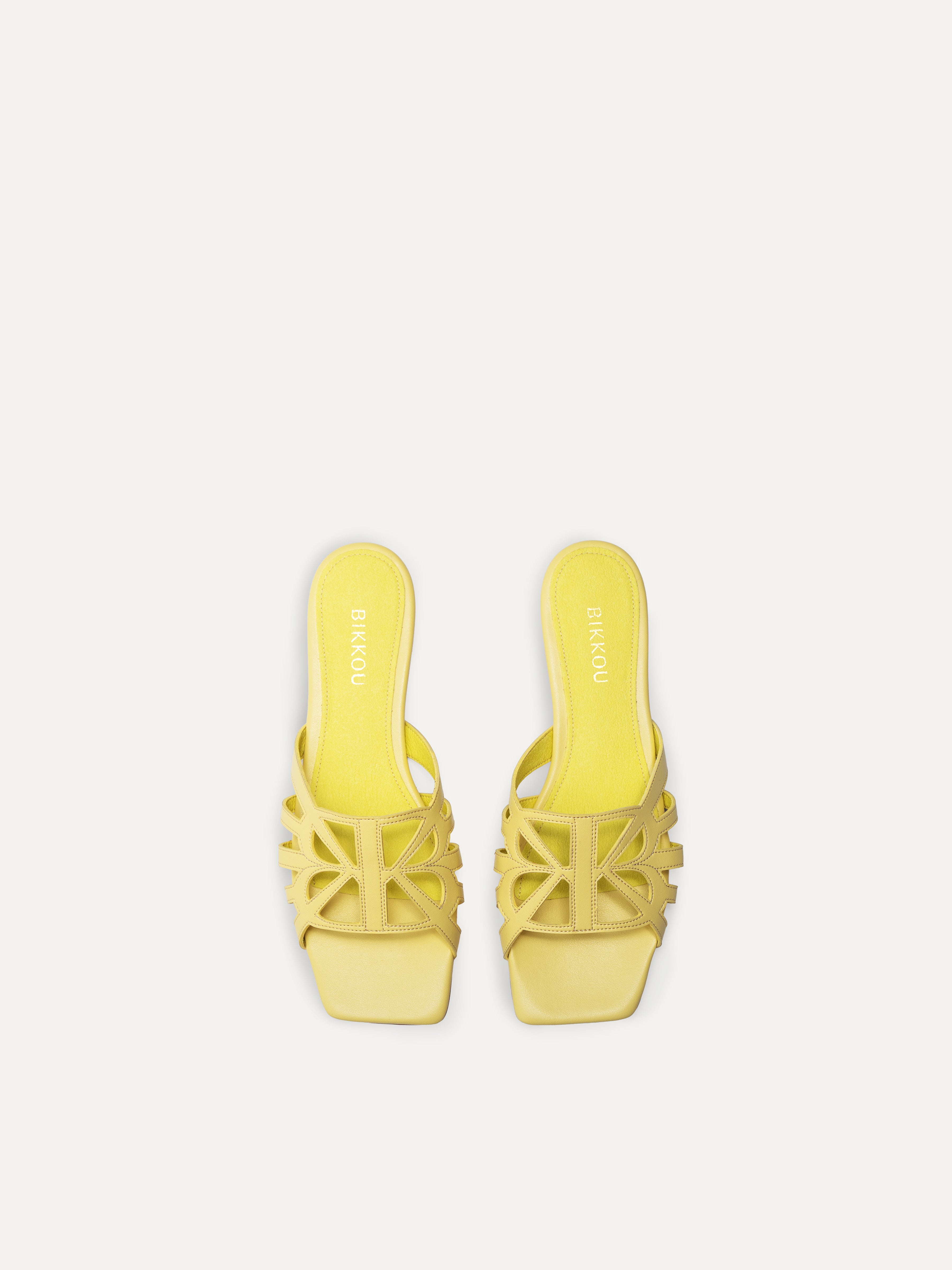 BIKKOU womens vegan Sandals 7pm Sunset At The Beach Yellow
