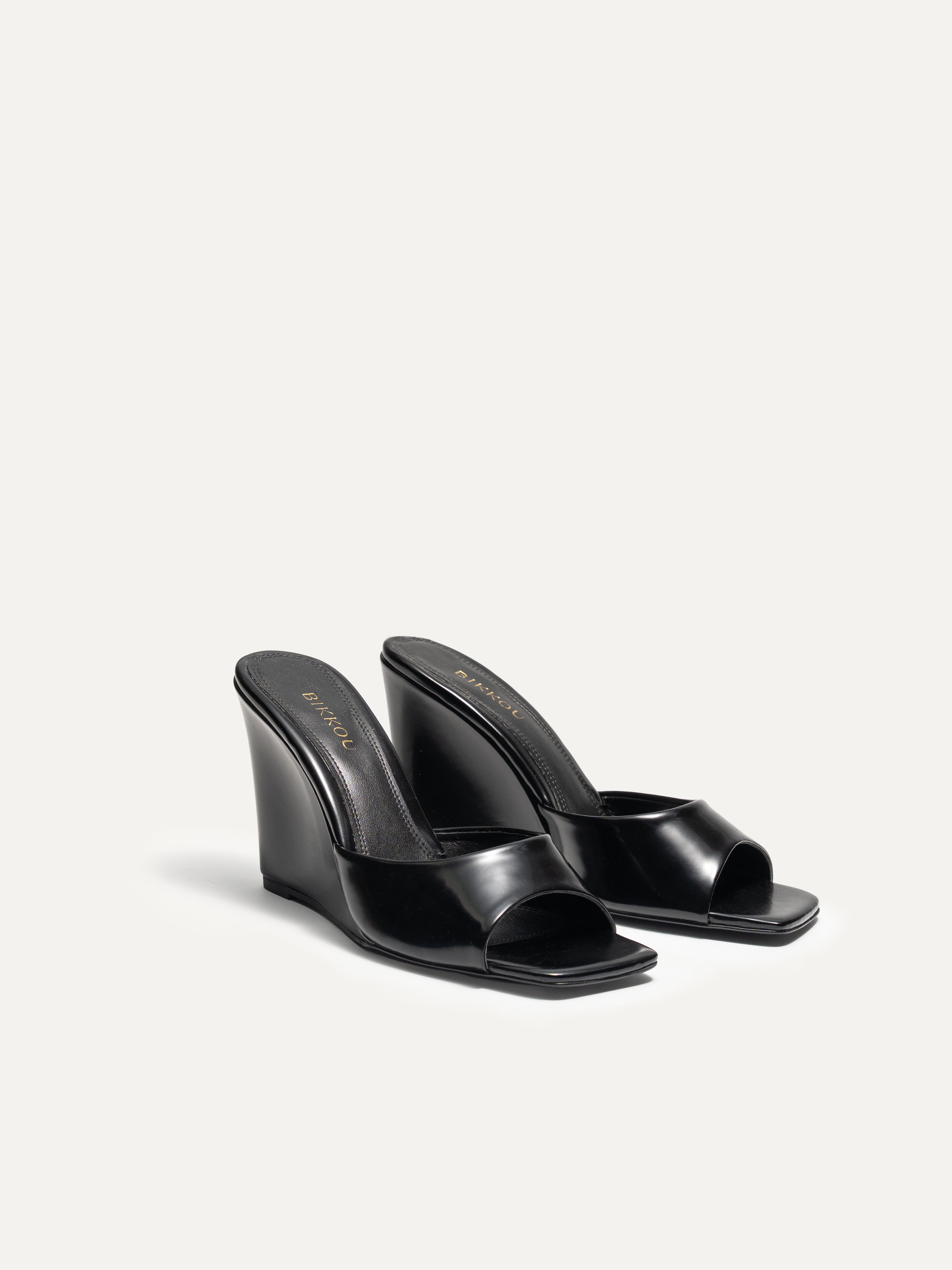 BIKKOU womens vegan Mules 1am Too Pretty To Leave Black
