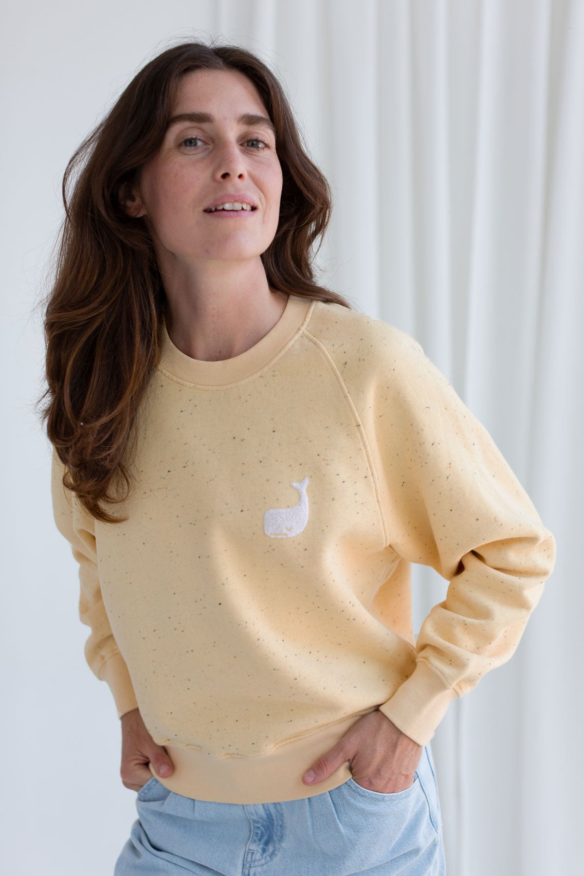 TWOTHIRDS Damen vegan Sweatshirt Leskov Hellgelb