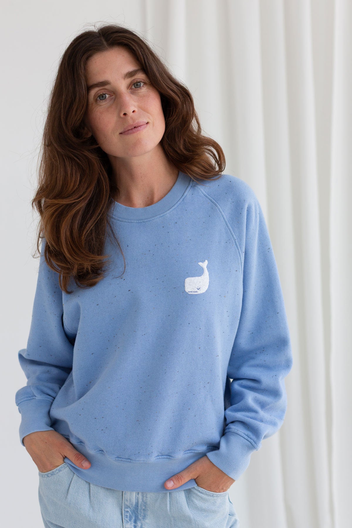 TWOTHIRDS womens vegan Sweatshirt Leskov Denim Blue