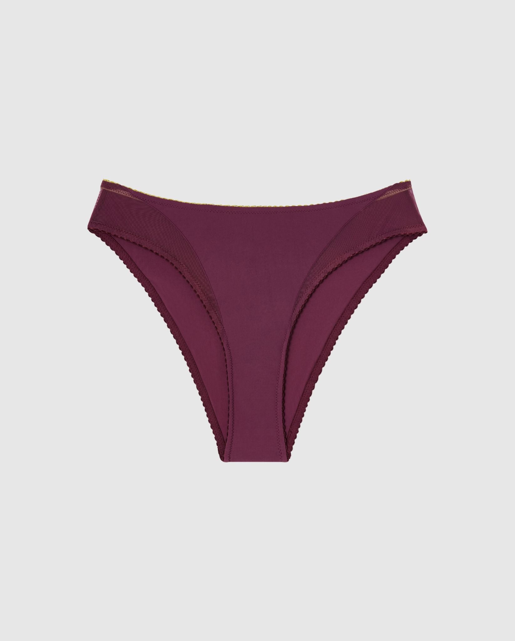 Understatement womens vegan Briefs Opaque Mesh Midi Cherry