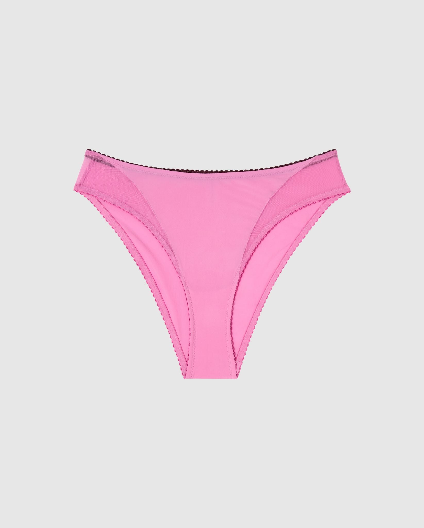 Understatement womens vegan Briefs Opaque Mesh Midi Candy Pink
