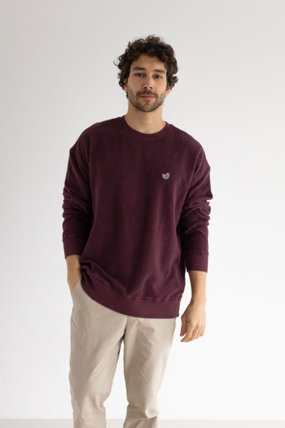 TWOTHIRDS Herren vegan Sweatshirt Kilda Zinfandel