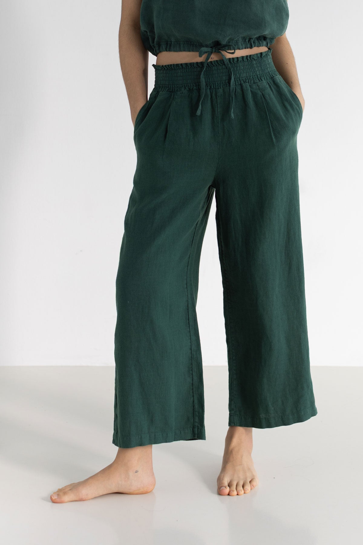 TWOTHIRDS Damen vegan Hose Marianne Garden Green