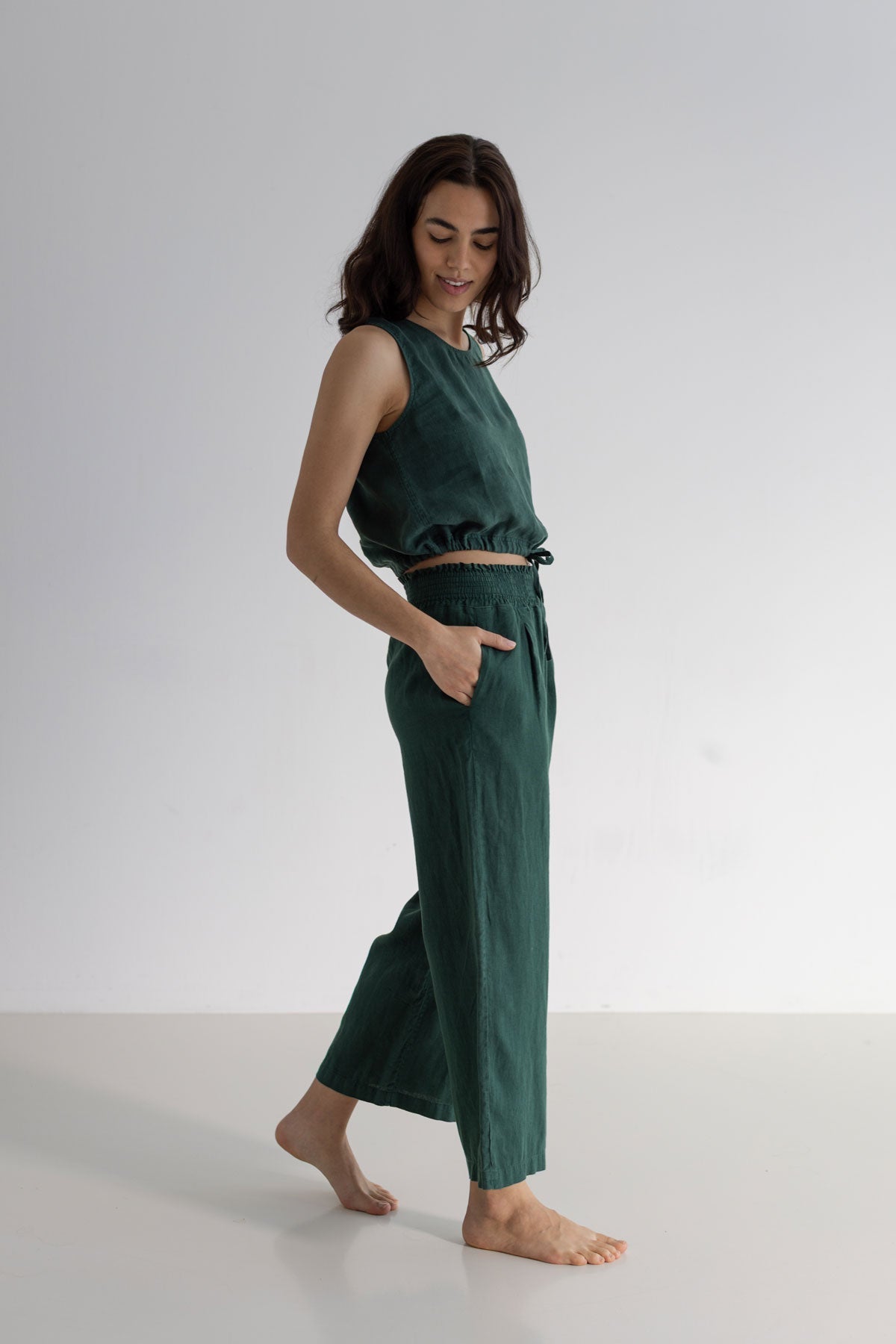 TWOTHIRDS womens vegan Pants Marianne Garden Green